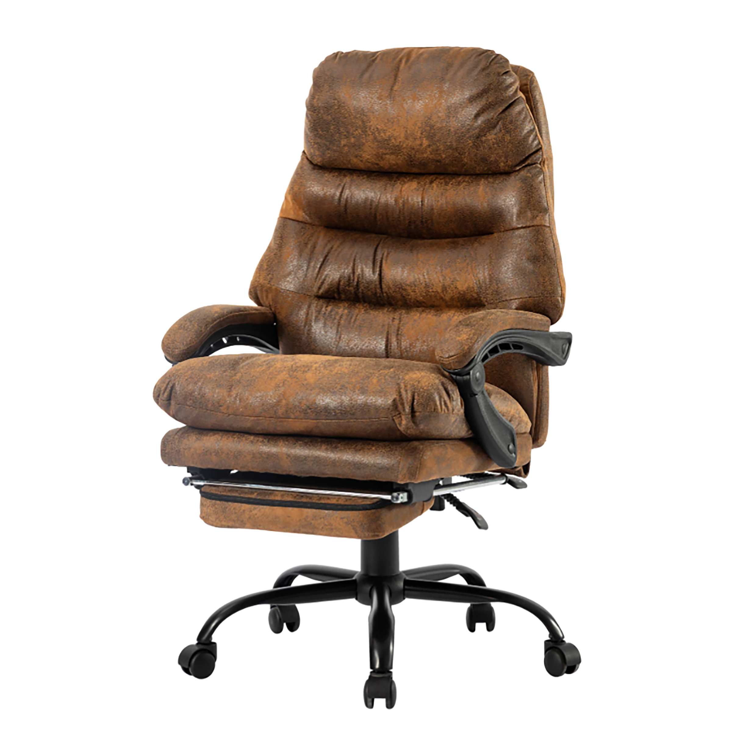 Edun Bürodrehstuhl Antiklederlook Braun