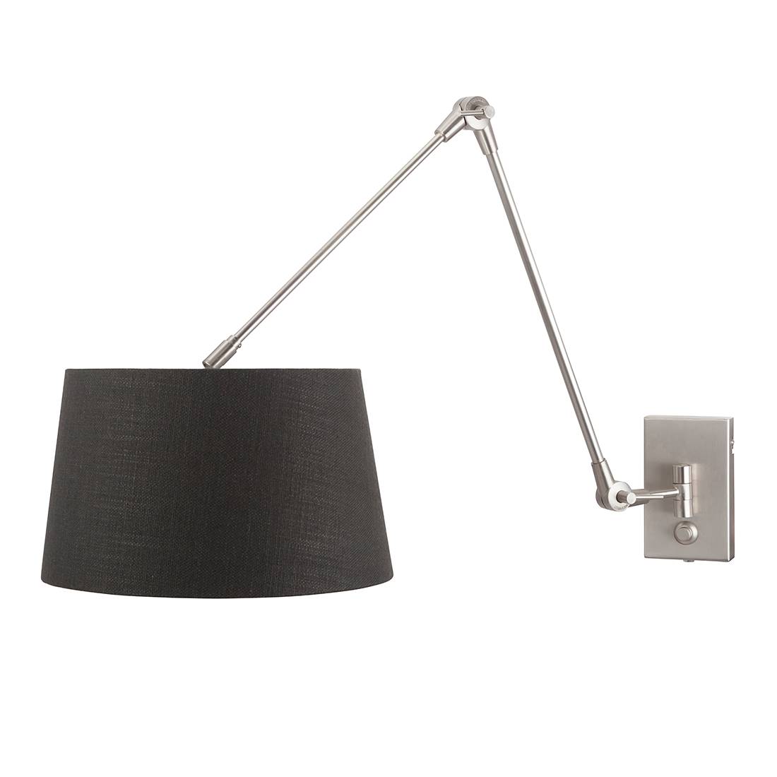 Gramineus Wandleuchten-Armatur Nickel matt 1-flammig