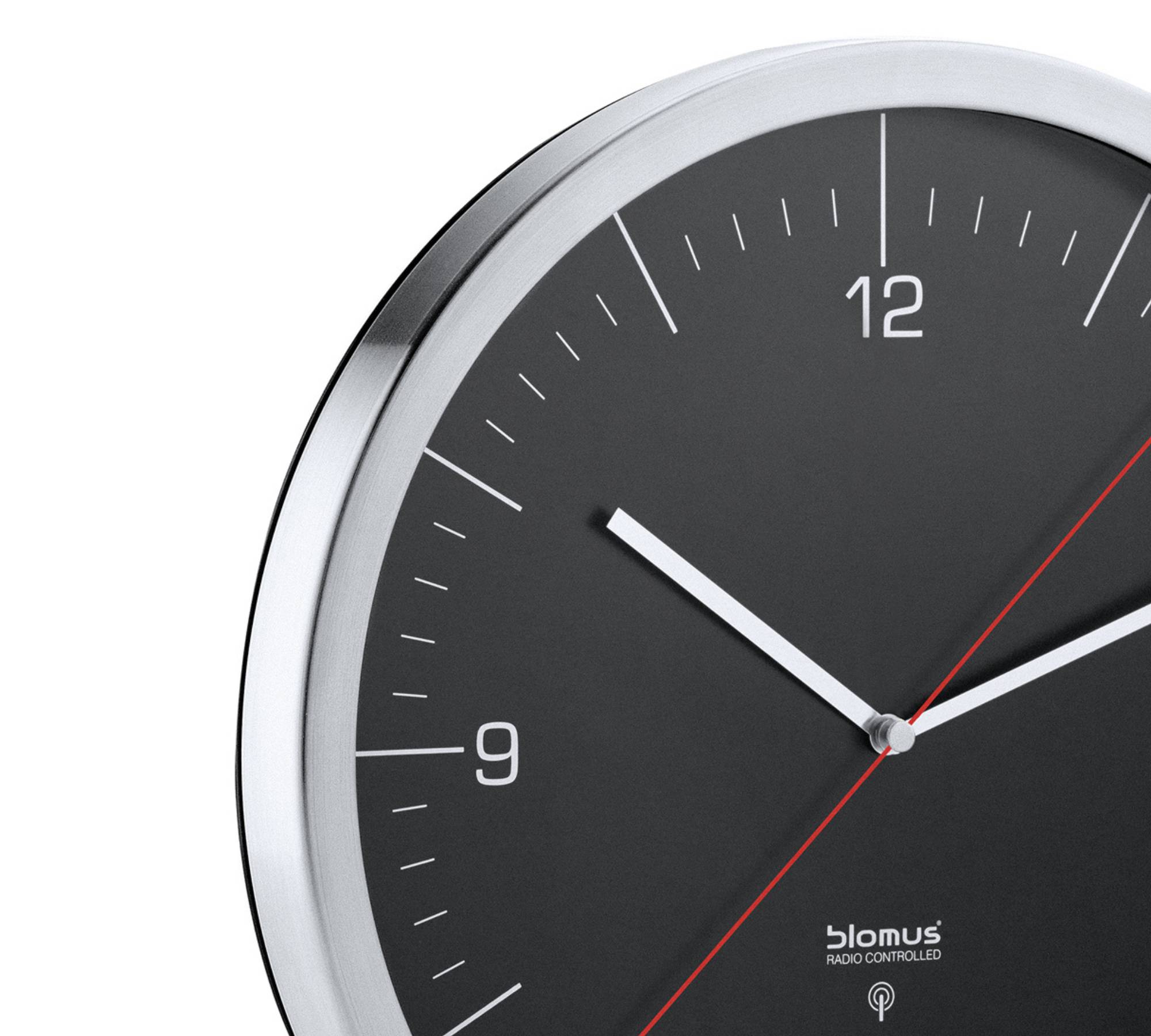 Crono Funkuhr Schwarz 65437 Wanduhr