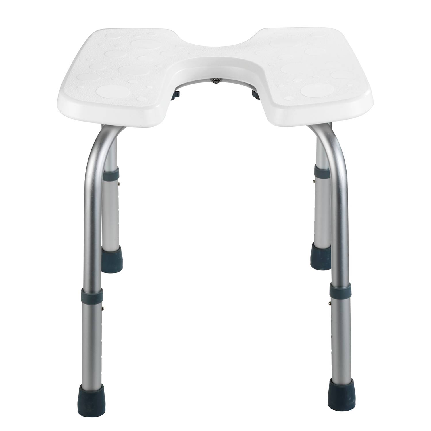 Hygienehocker Secura Kunststoff / Aluminium Weiß