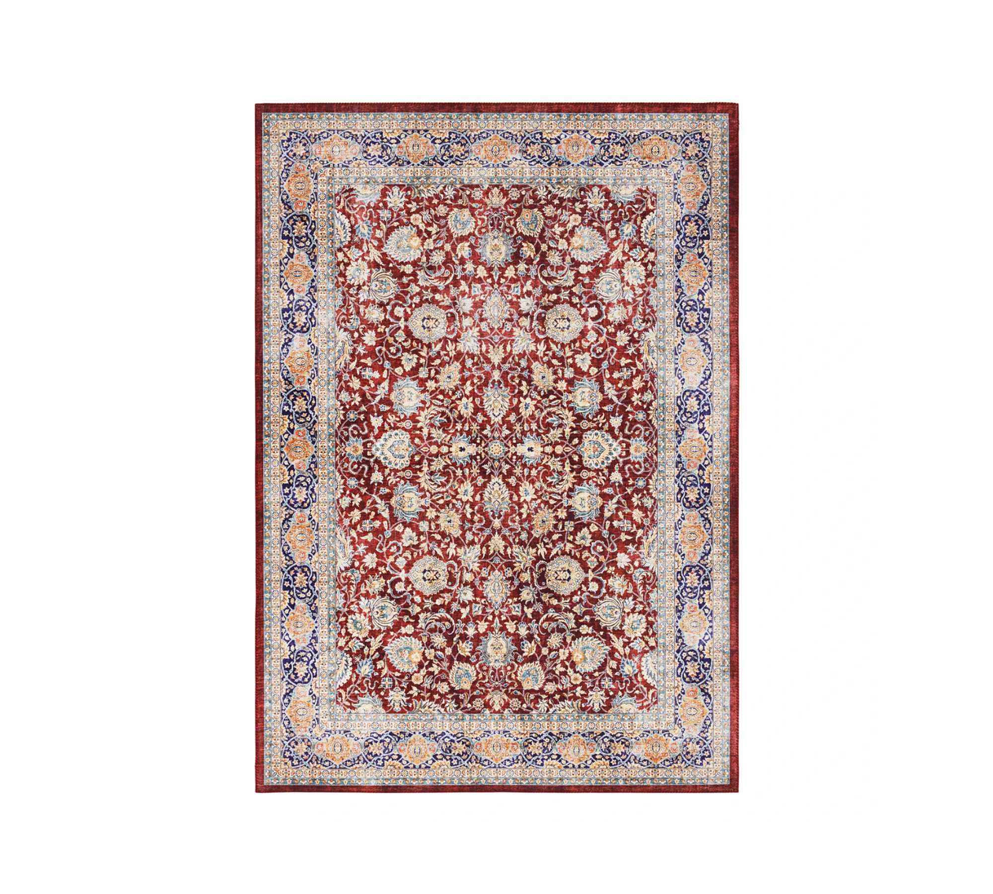 Teppich Webstoff Weinrot 120 x 160 cm