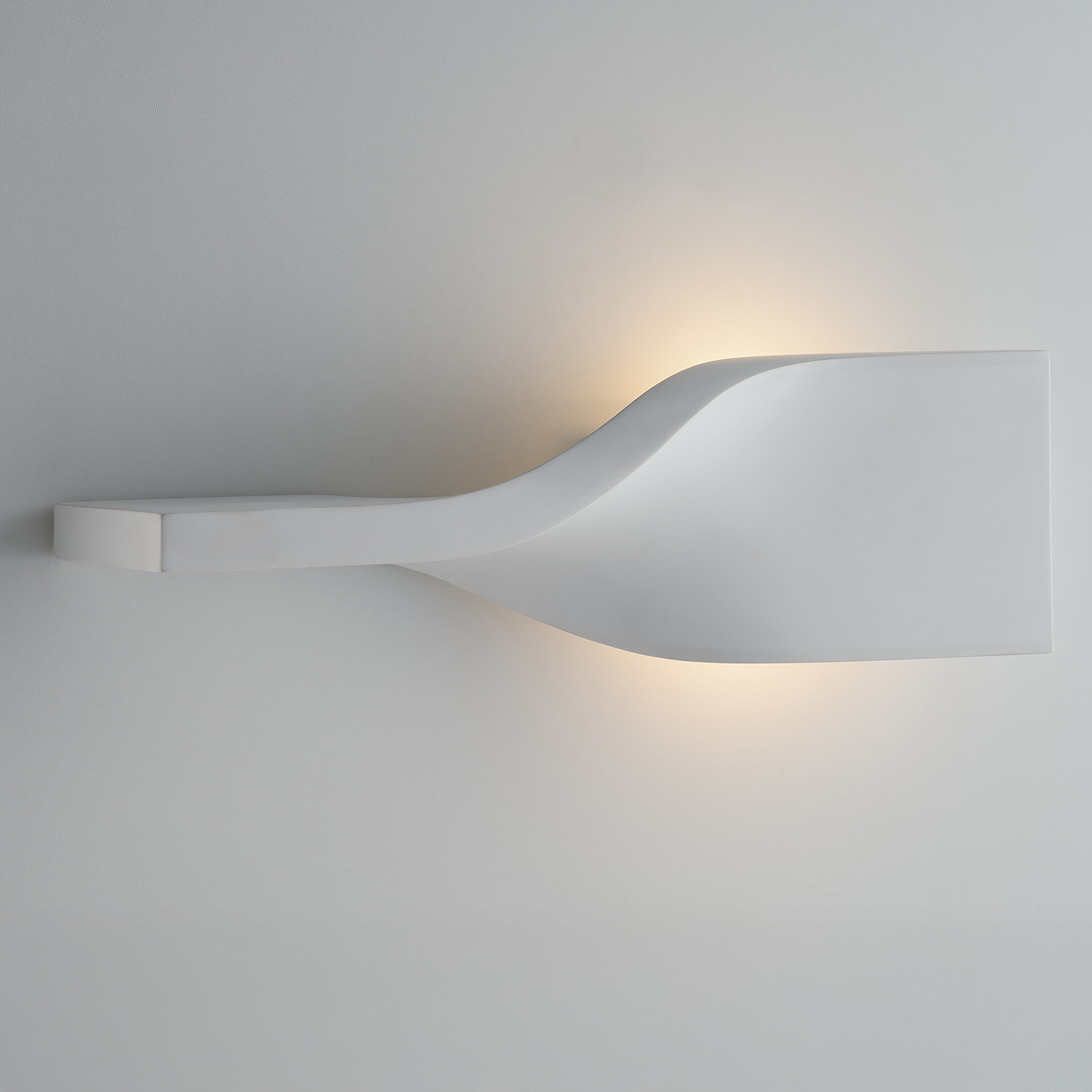 Piroette Wandleuchte 1-Flammig Gips Weiß