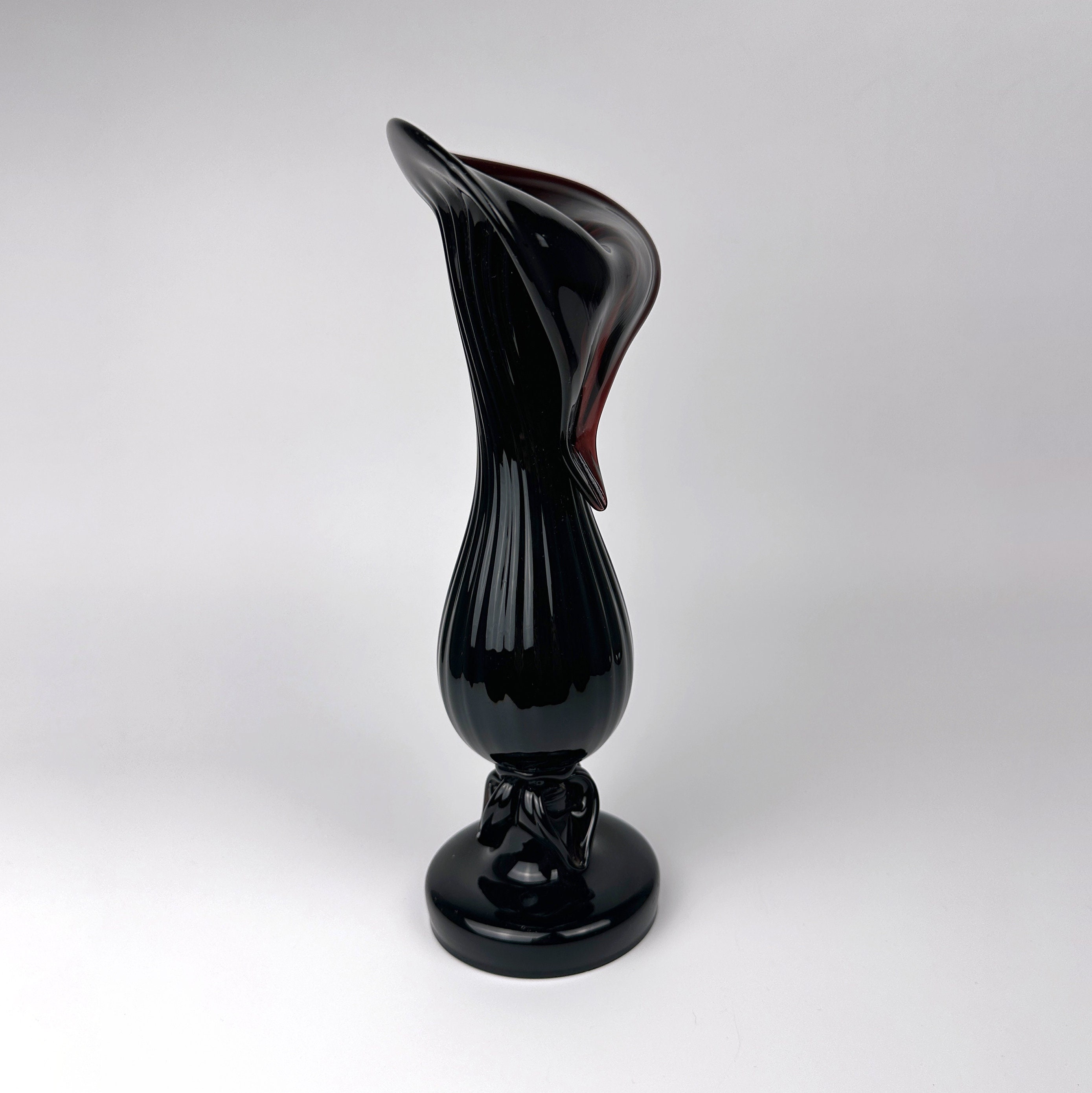 Art Nouveau Flower Vase Black 1900s