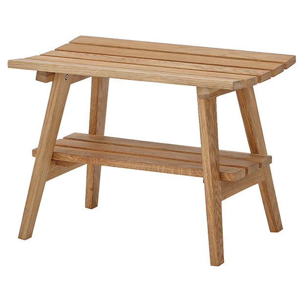 Massive Garderobenbank Eiche Breite: 60 cm