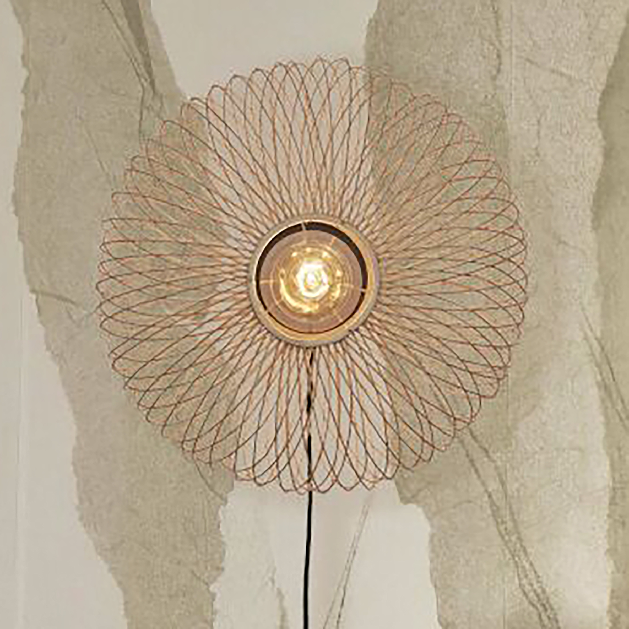 Cango Wandleuchte Bambus Beige