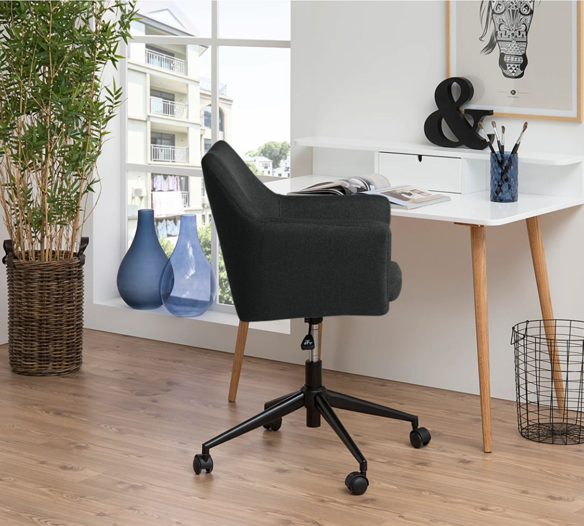 Bürodrehstuhl Webstoff Anthrazit