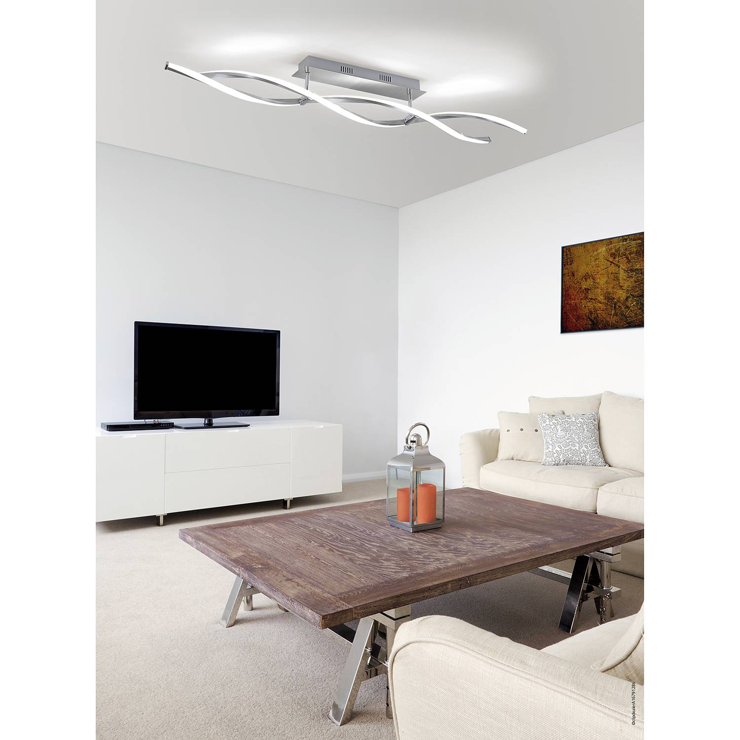 Polina II LED-Deckenleuchte Eisen 2-flammig