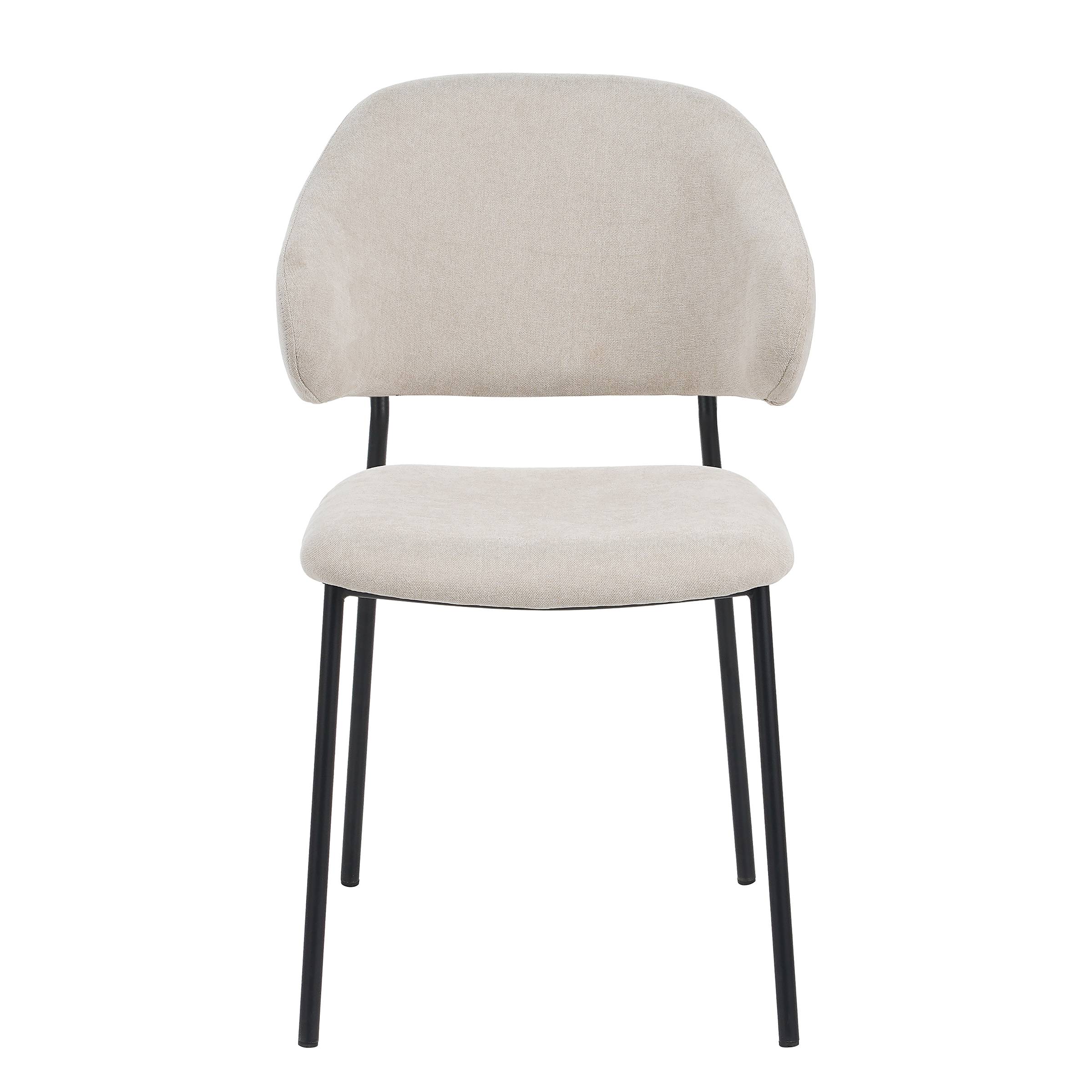 Upholstered chair Meramo set of 4 Beige
