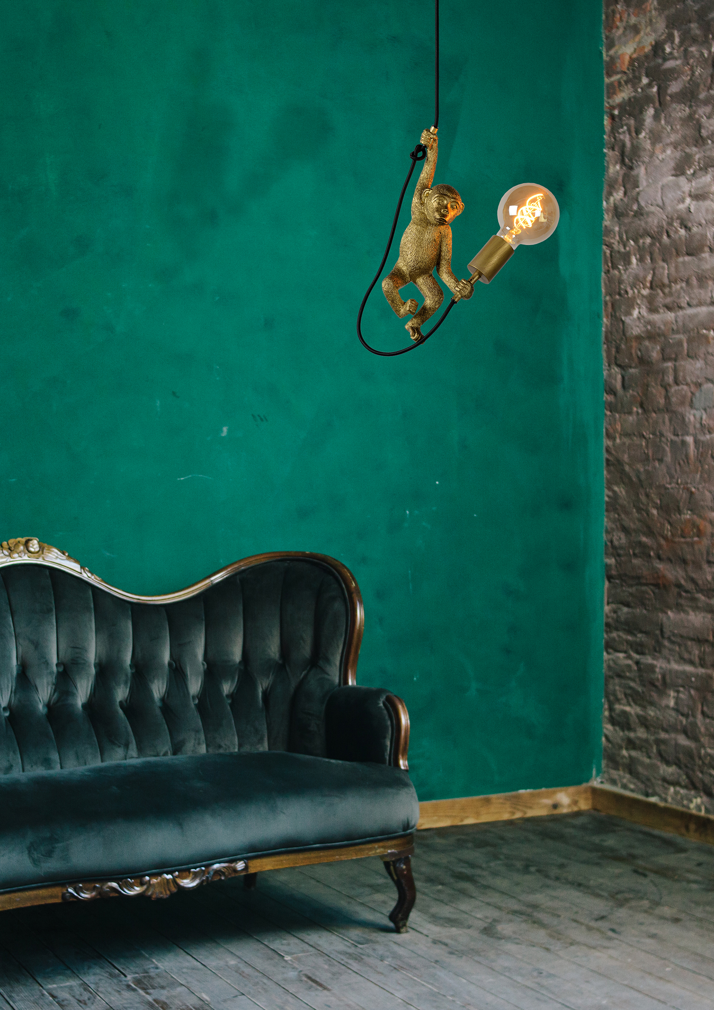 Chimp Pendelleuchte Schwarz