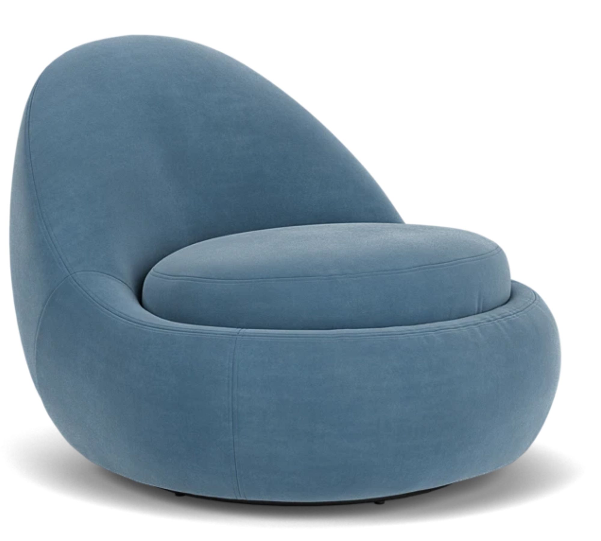 Babette Drehsessel Velour Lux Shadow Blue