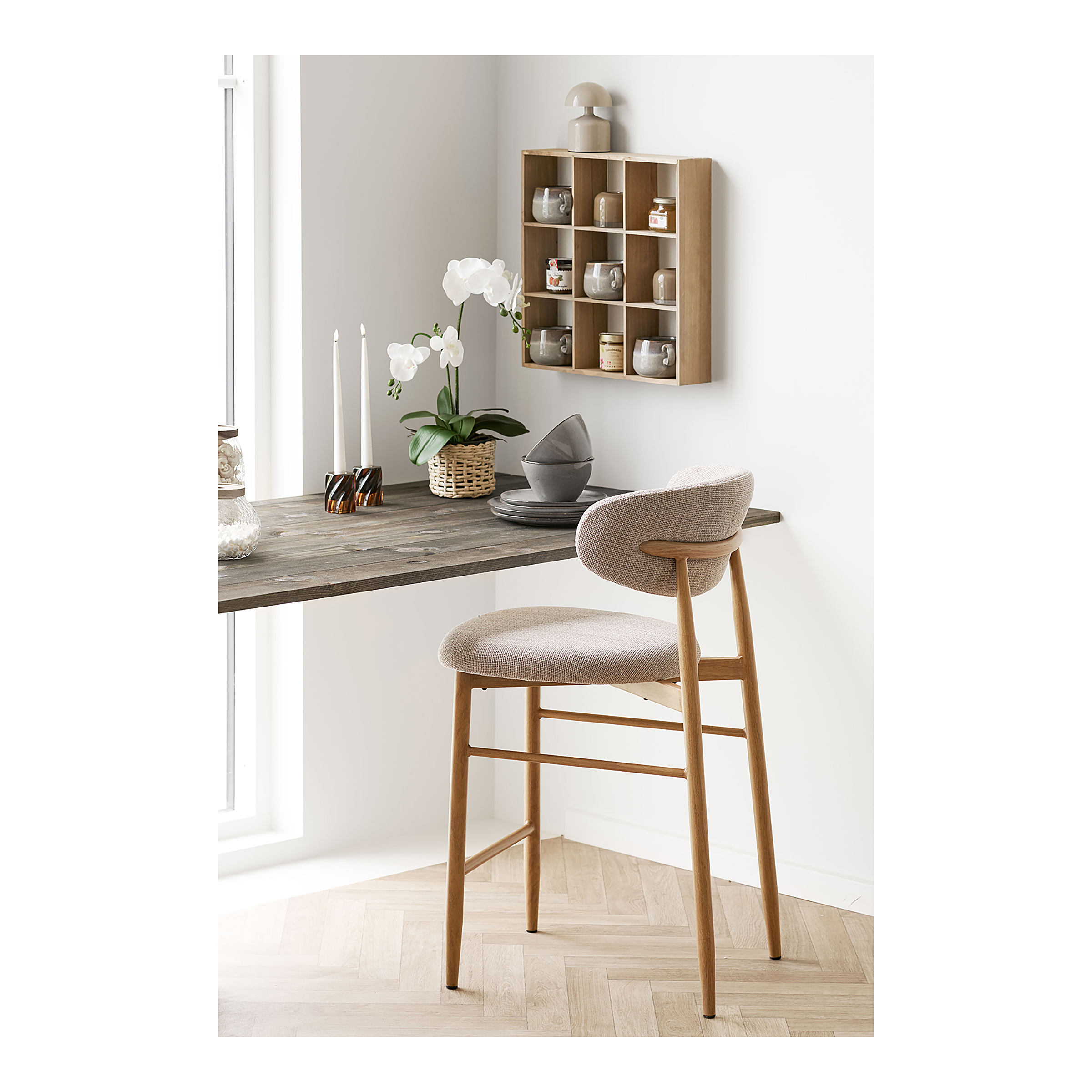 Dewees Cup Rack Solid Pine Wood Natural