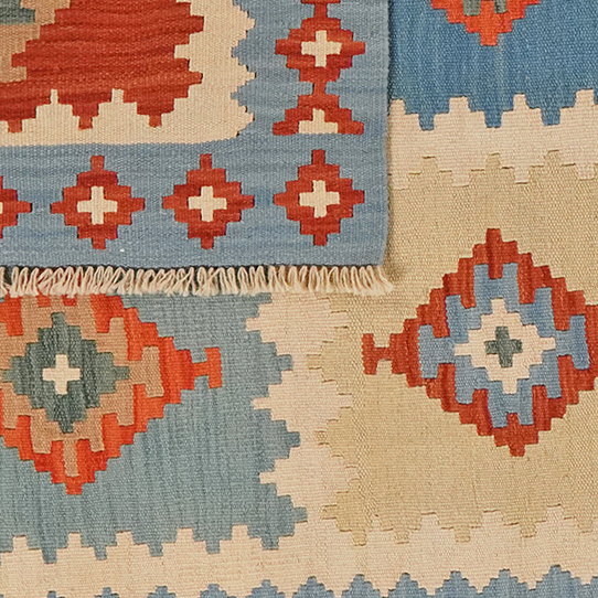 Kilim Gashgai Teppich Mehrfarbig
