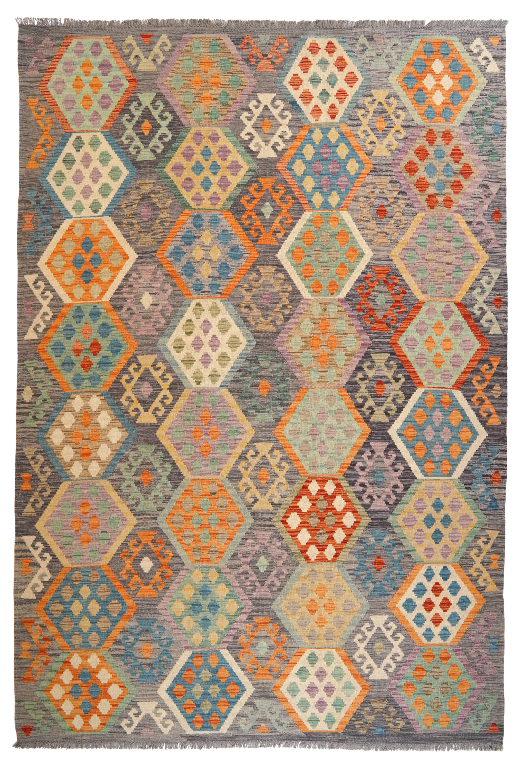 Kilim Hajar Wool Multicolored