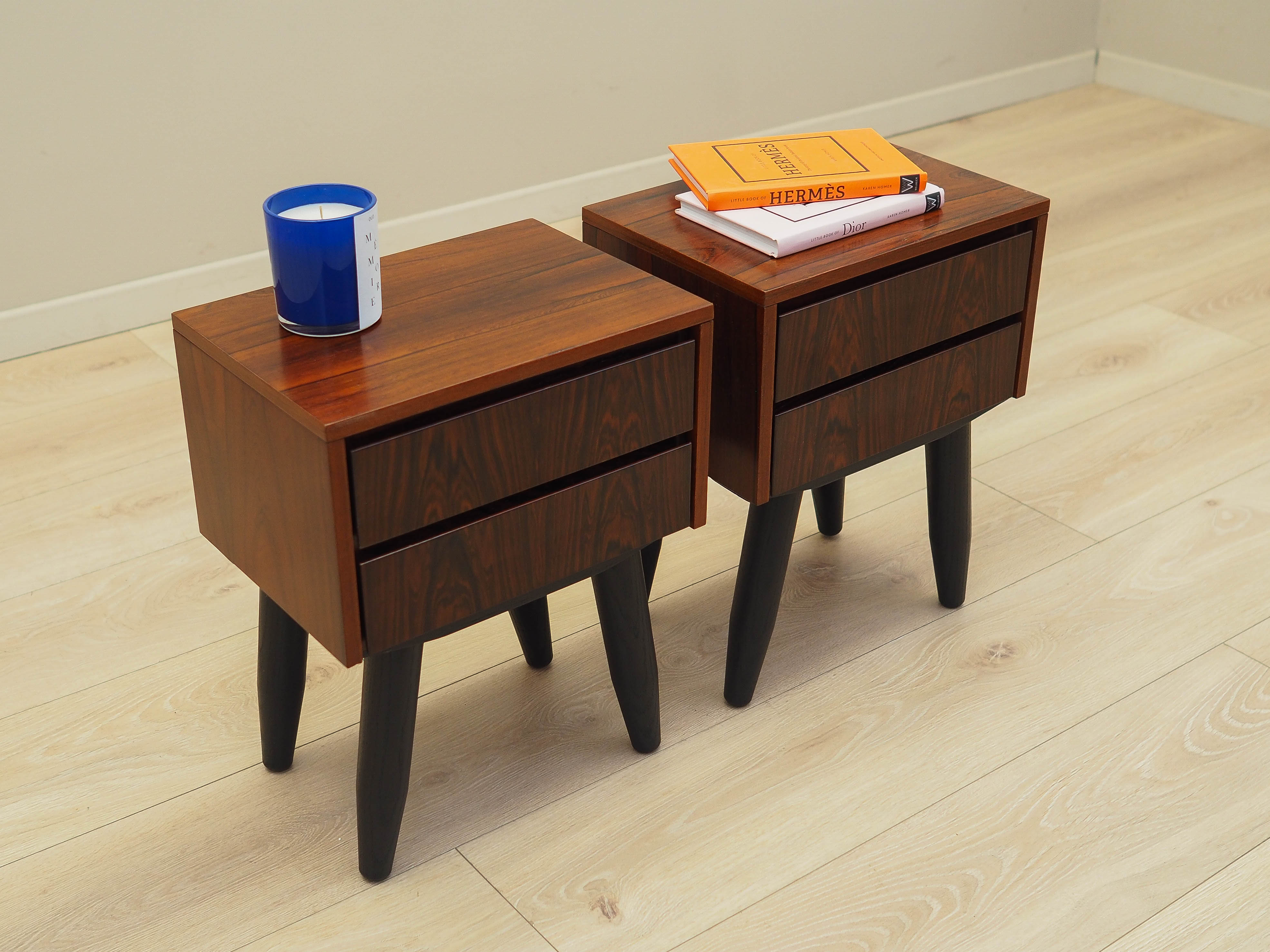 Nachttisch-Set 2-teilig Palisanderholz 1970er Jahre