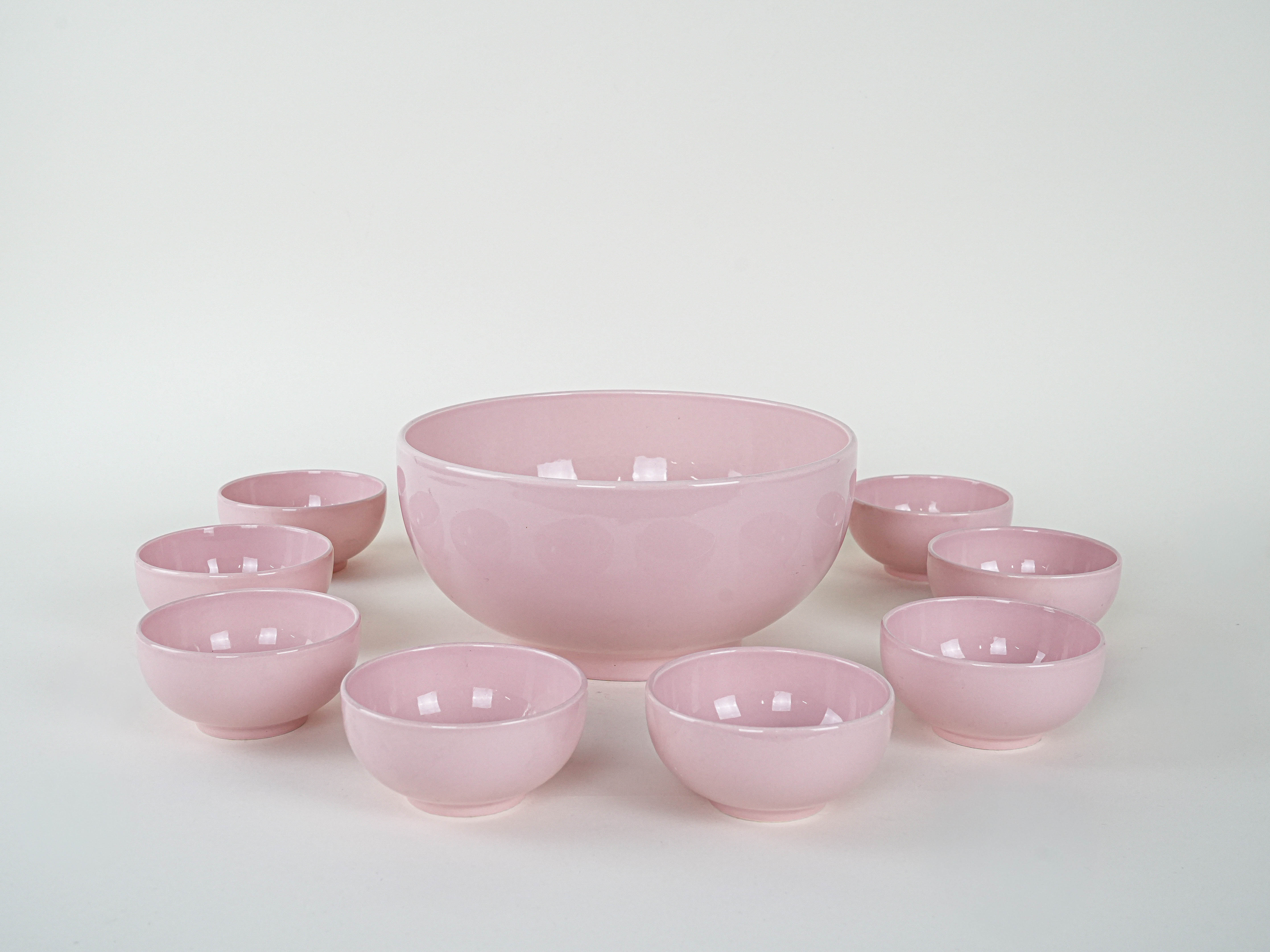 Ceramic bowl set Pink 1990s
