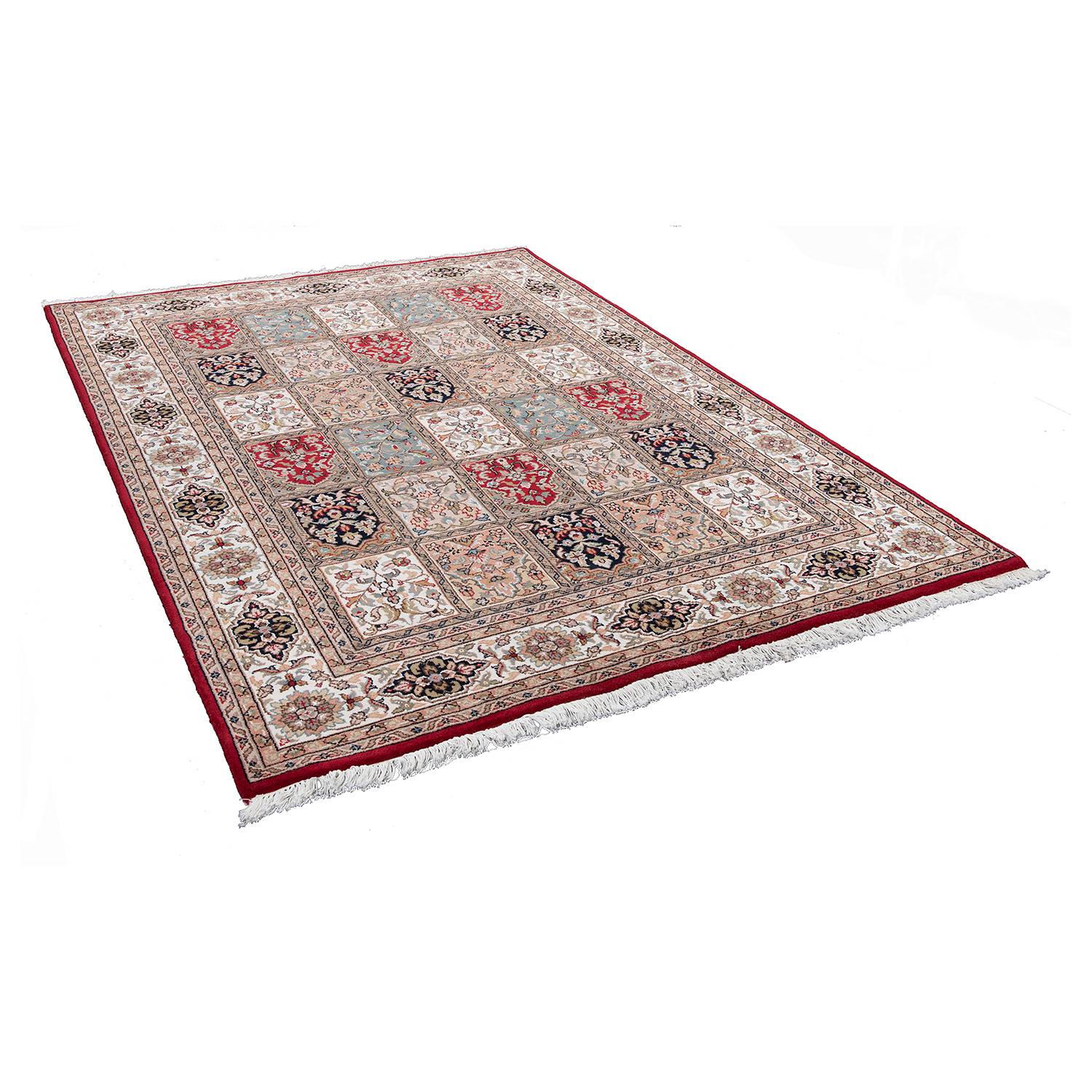 Benares Bachtiari Teppich Schurwolle Rot 60 x 90 cm