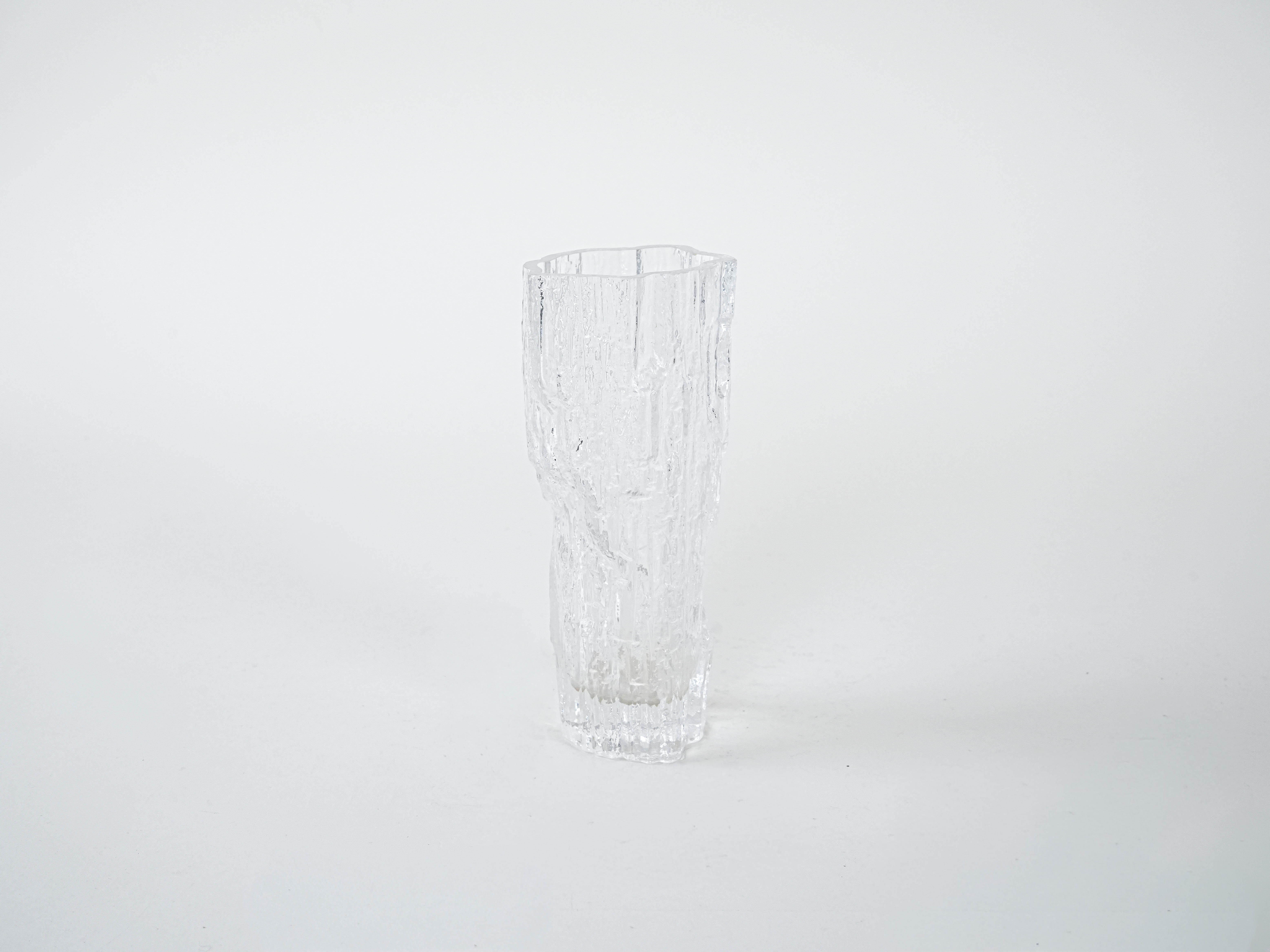 Ice glass vase 1970s