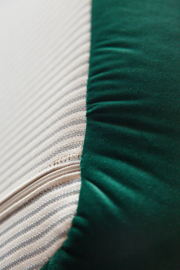 Togo Ottoman Emerald Green Velvet