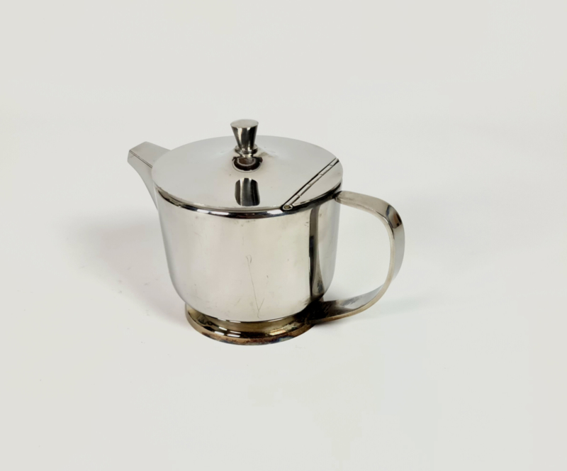 Vintage Teekanne Edelstahl Versilbert 1920er Jahre