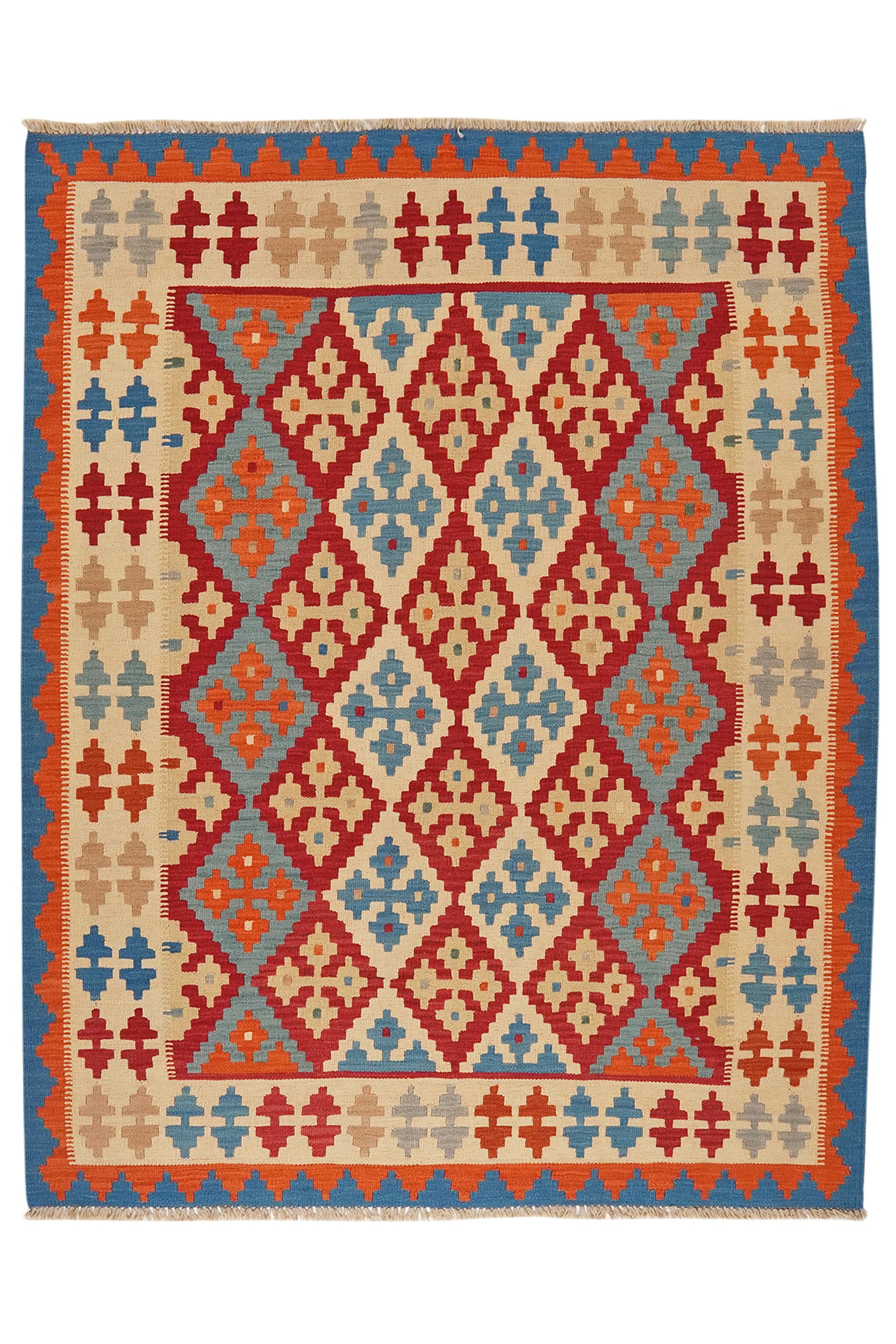 Kilim Gashgai Teppich Wolle Mehrfarbig