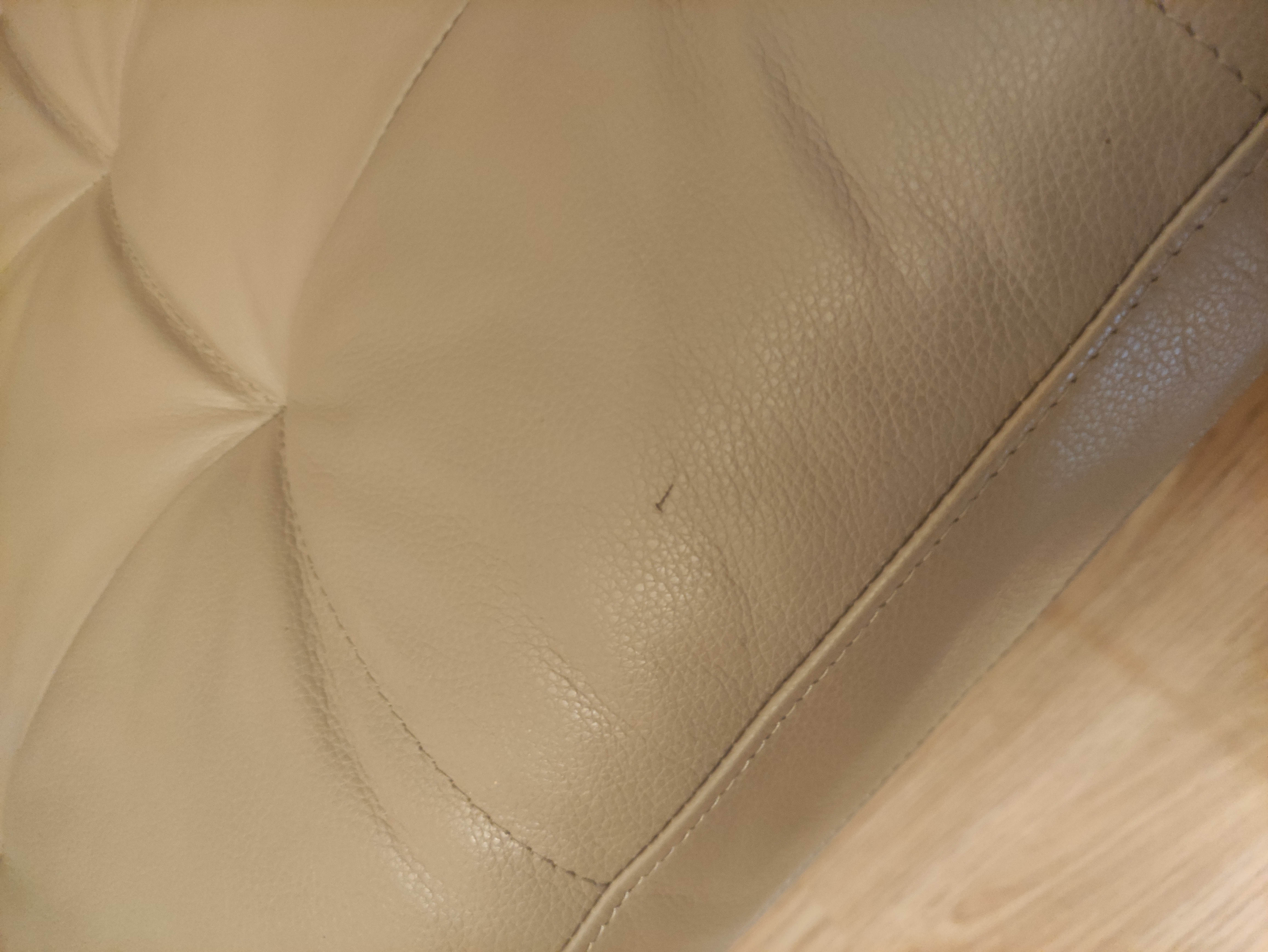 Landskrona Sofa 3-Sitzer Leder Beige