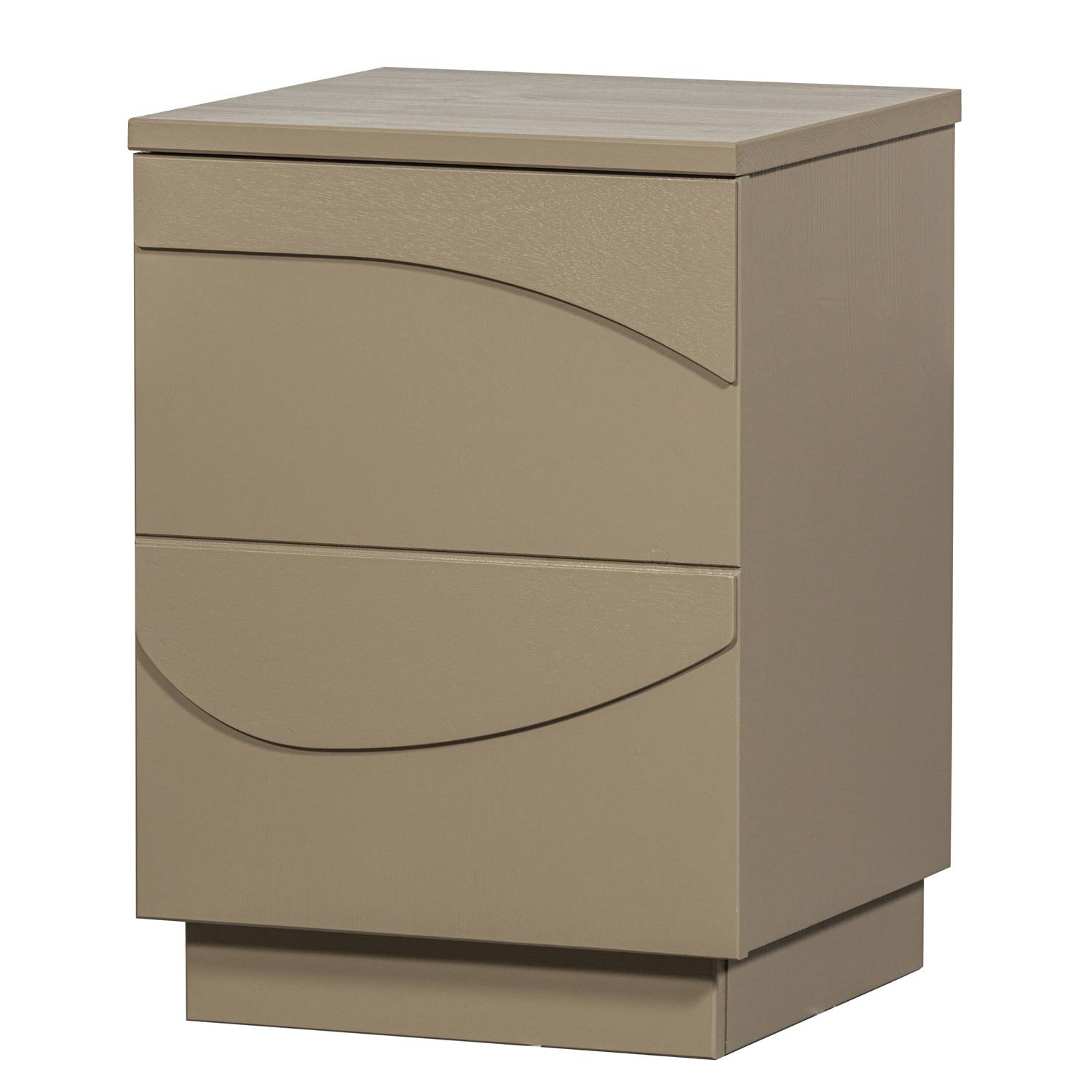 Massive Nachtkommode Tinbal Dunkelbeige
