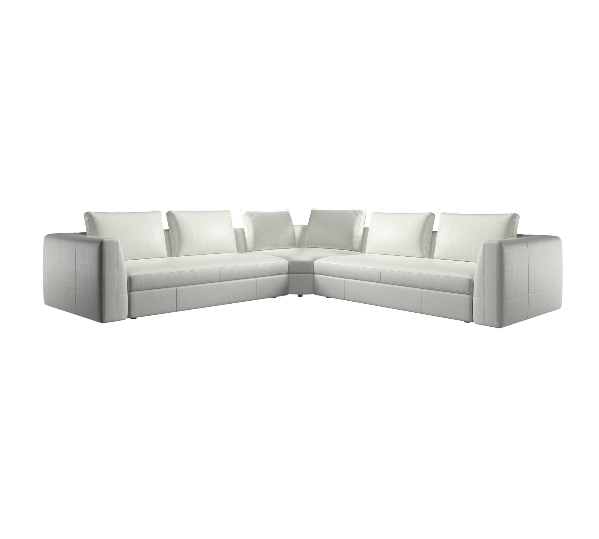 Bergamo Ecksofa Salto-Leder 096 Schneeweiß