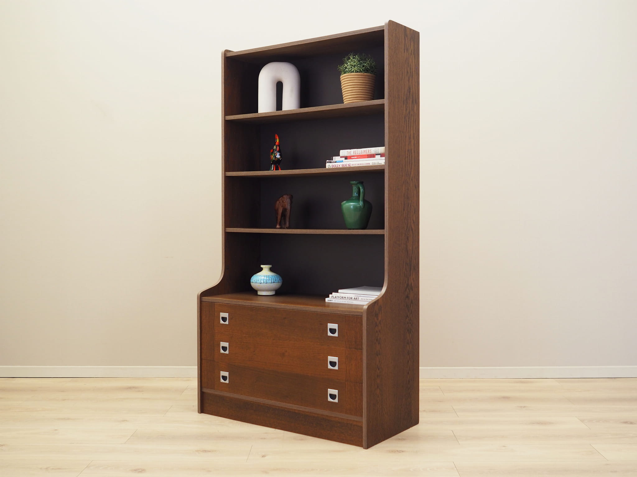 Bookshelf Wood Brown 1970s