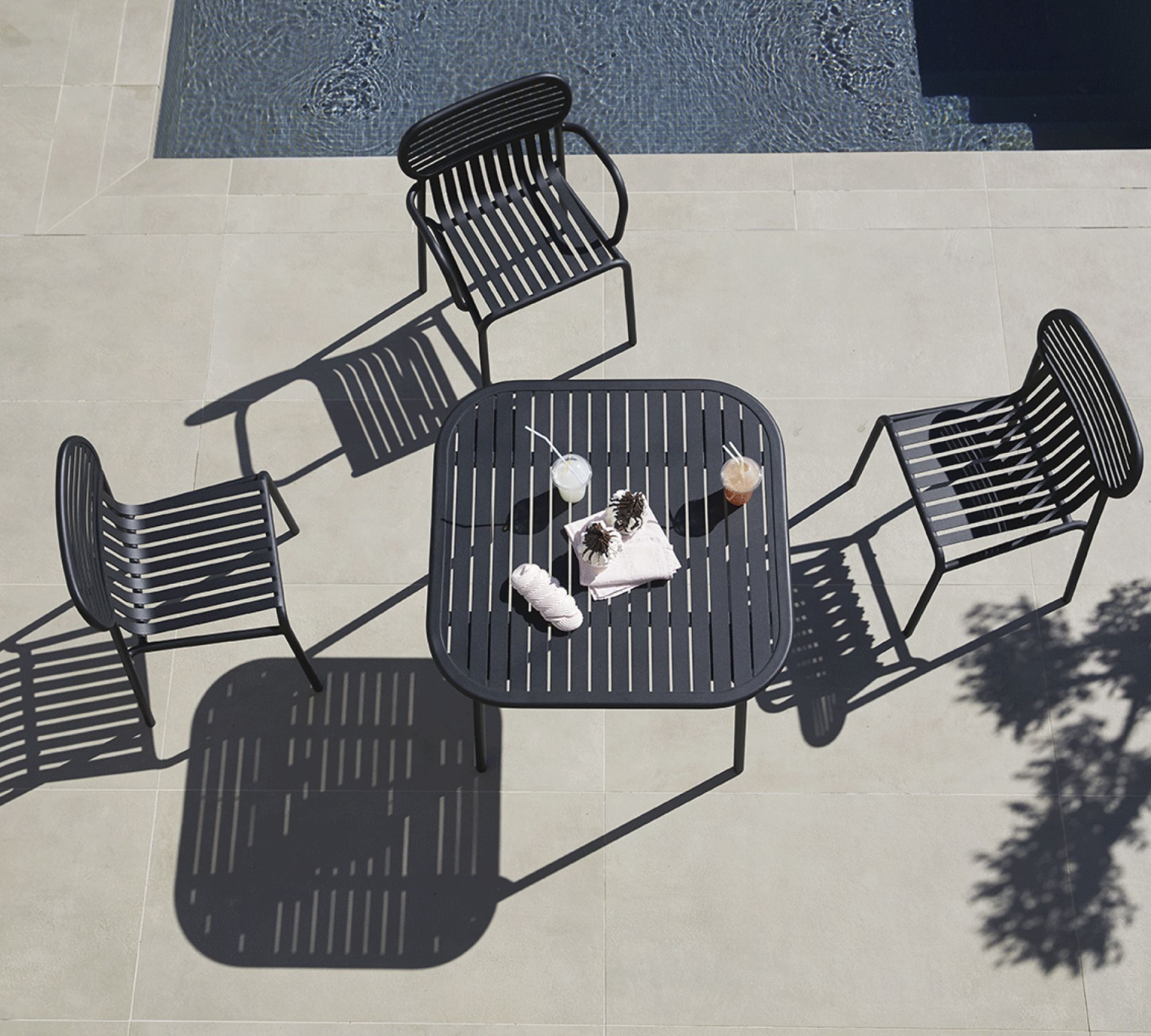 Week-End Gartentisch 85x85cm Schwarz