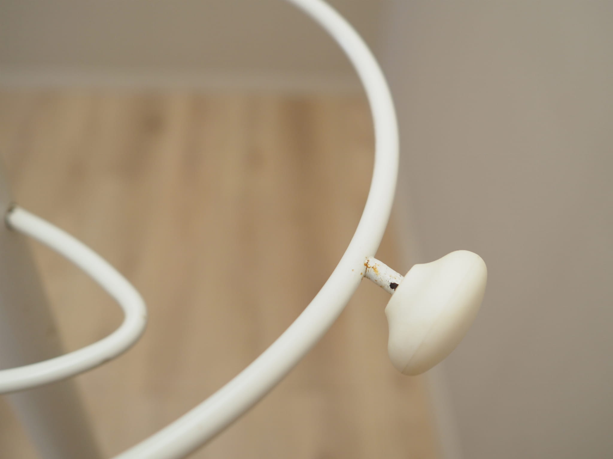 Vintage coat rack metal white 1970s