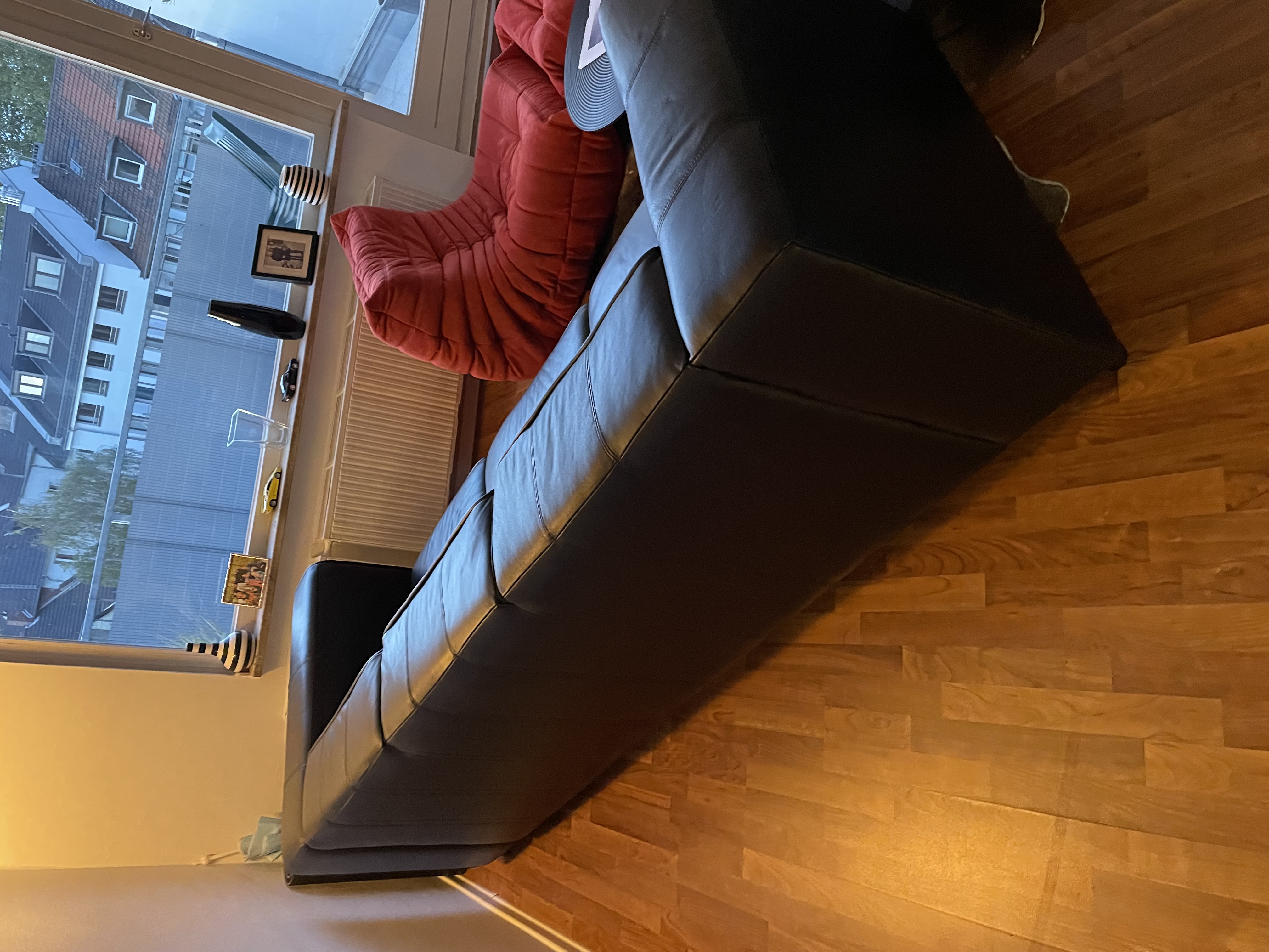 Carmo Sofa 3-Sitzer Leder Schwarz