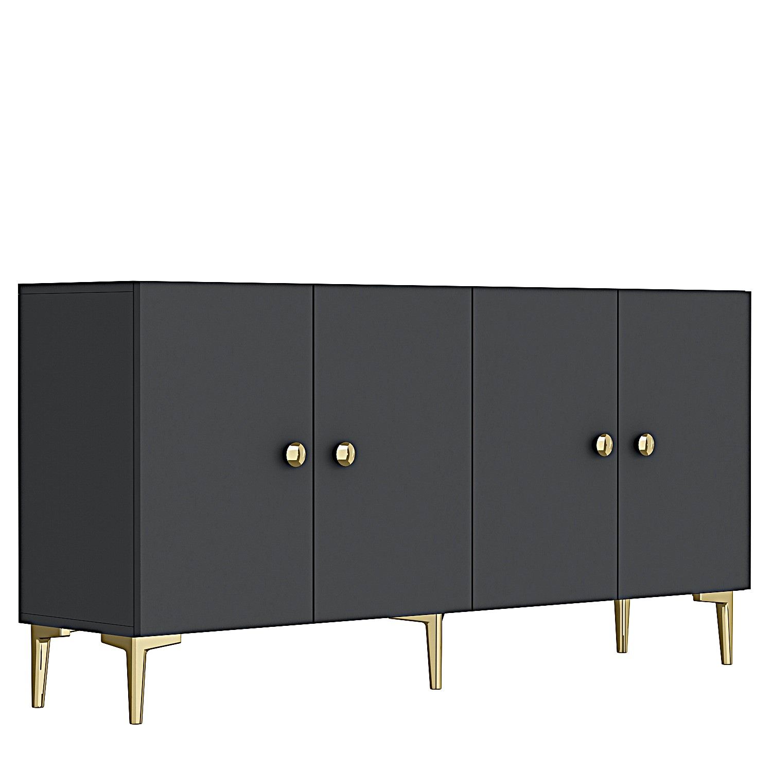Simple 150 Sideboard Anthrazit Gold
