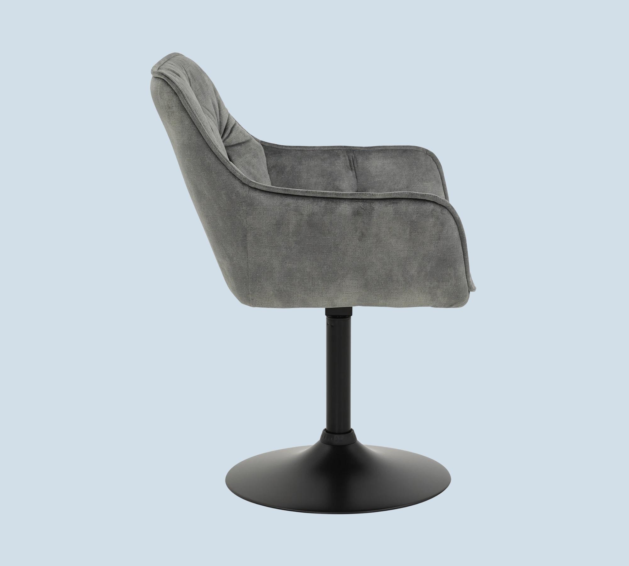 2x Armchair tufted velvet grey