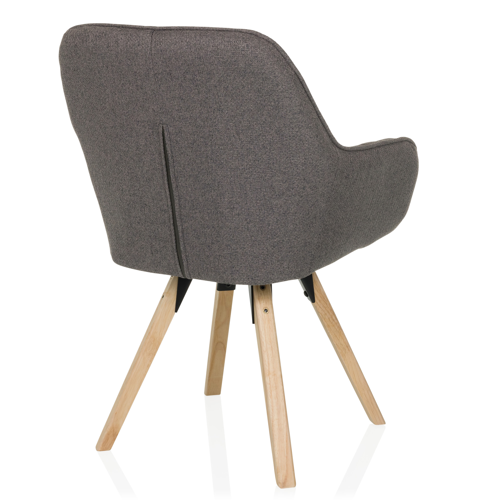 Scandi Soft Dining Chair Swivel Dark Grey
