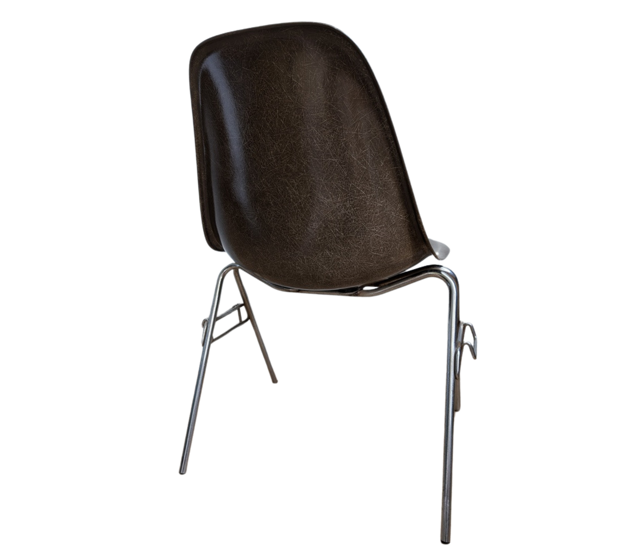 Eames Fiberglass Side Chair by Herman Miller Seal Brown