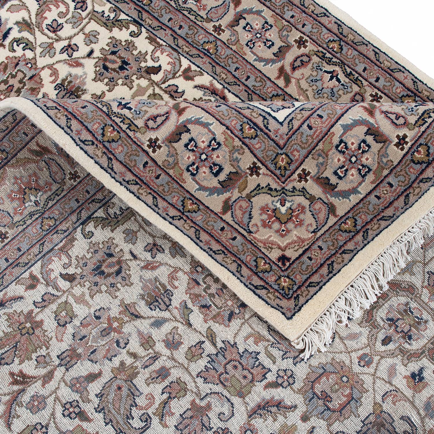 Benares Isfahan Teppich Schurwolle Beige 70 x 140 cm