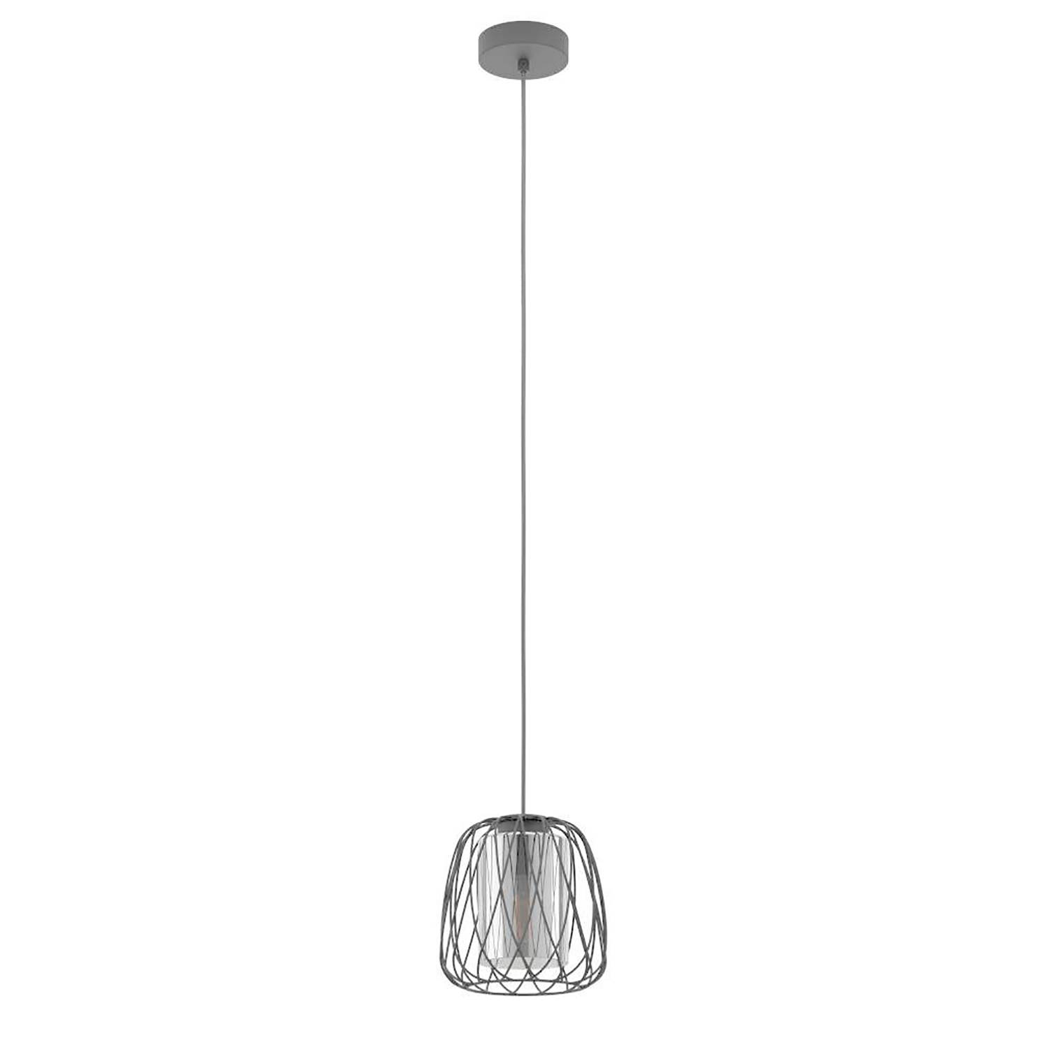 Pendant lamp Floresta I smoked glass black
