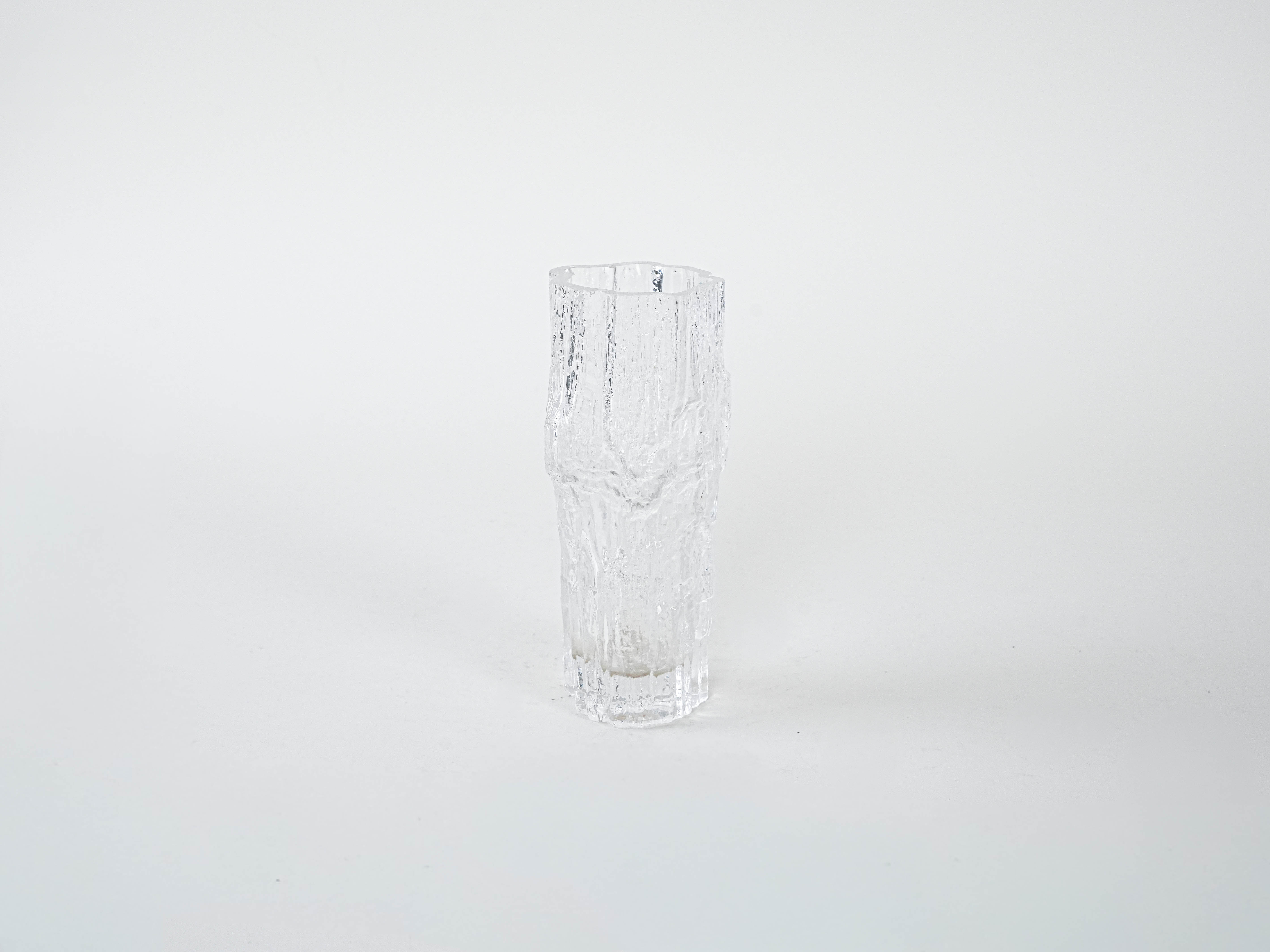 Ice glass vase 1970s