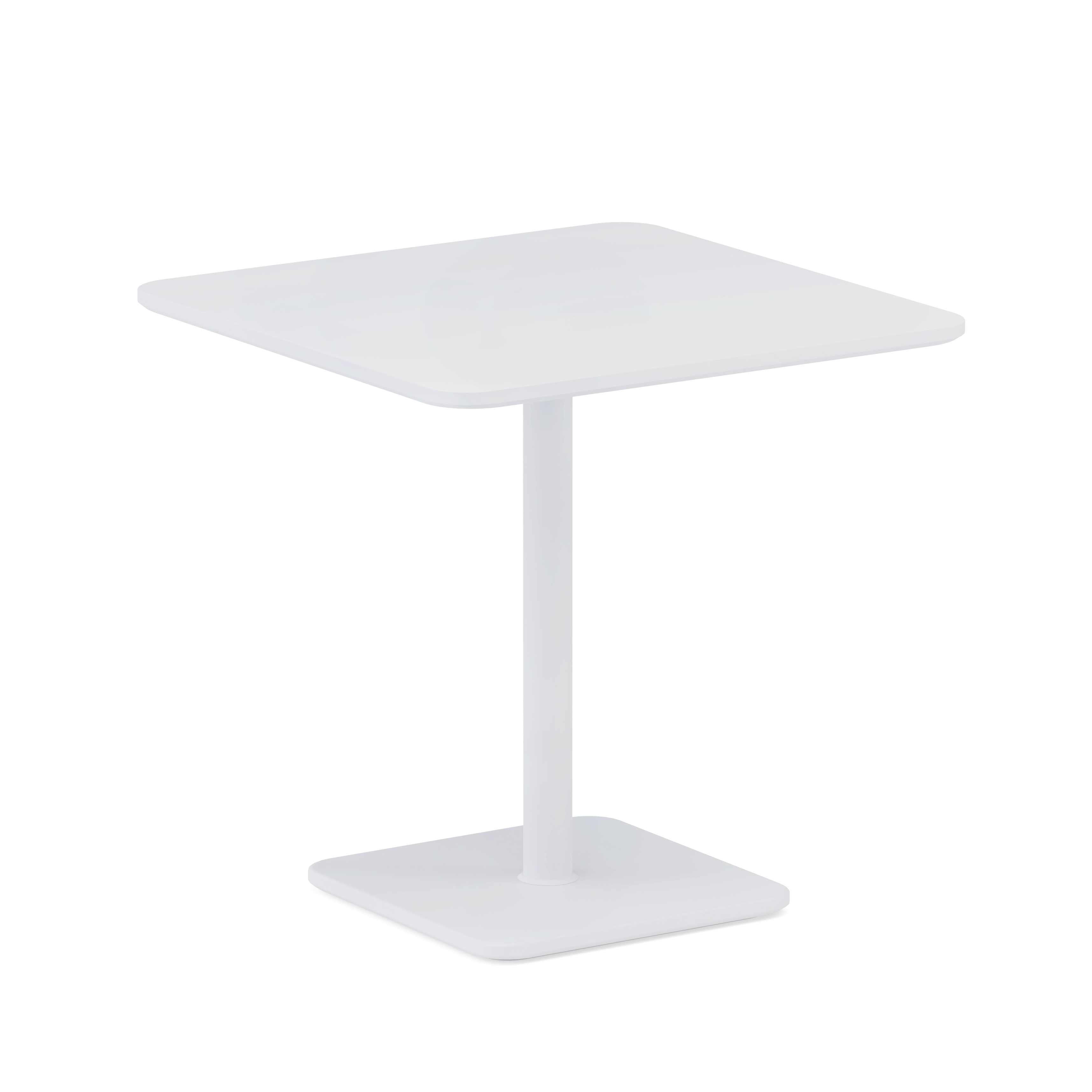 MANTRA Tavolo da bistrot in alluminio bianco 75x75 cm