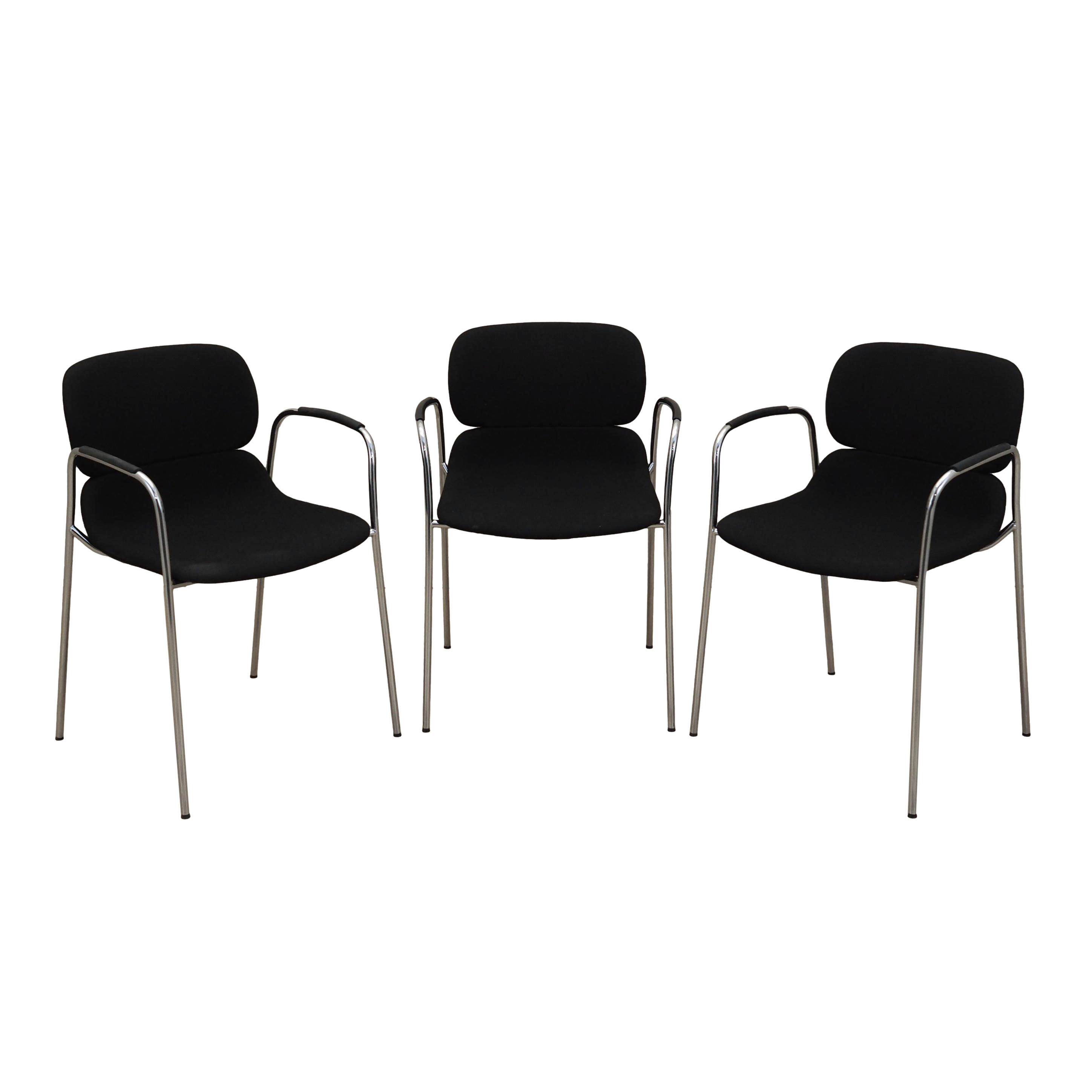 3x Dining chair Black 1970s