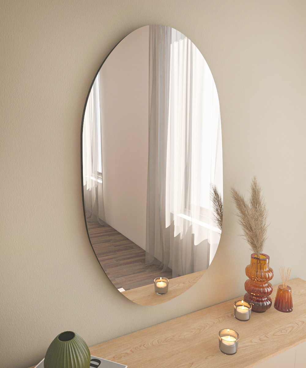 Vanomi Mirror Black 52 x 89cm