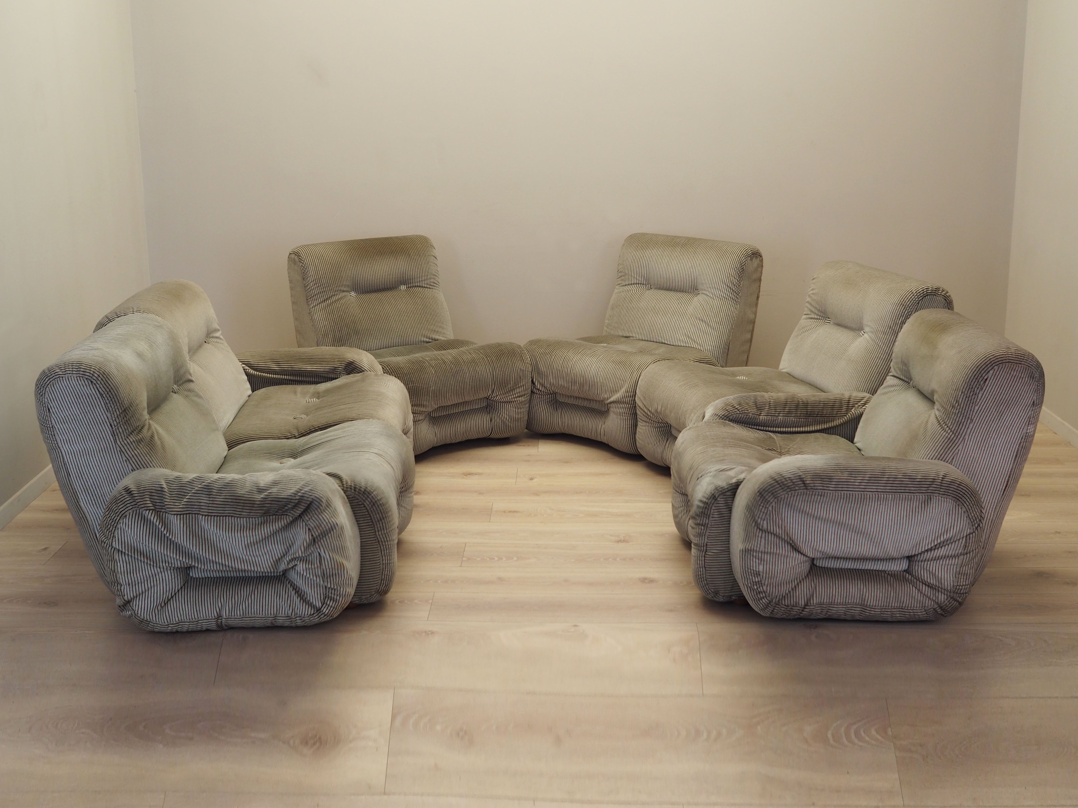 Modulares Sofa Grau 1960er Jahre