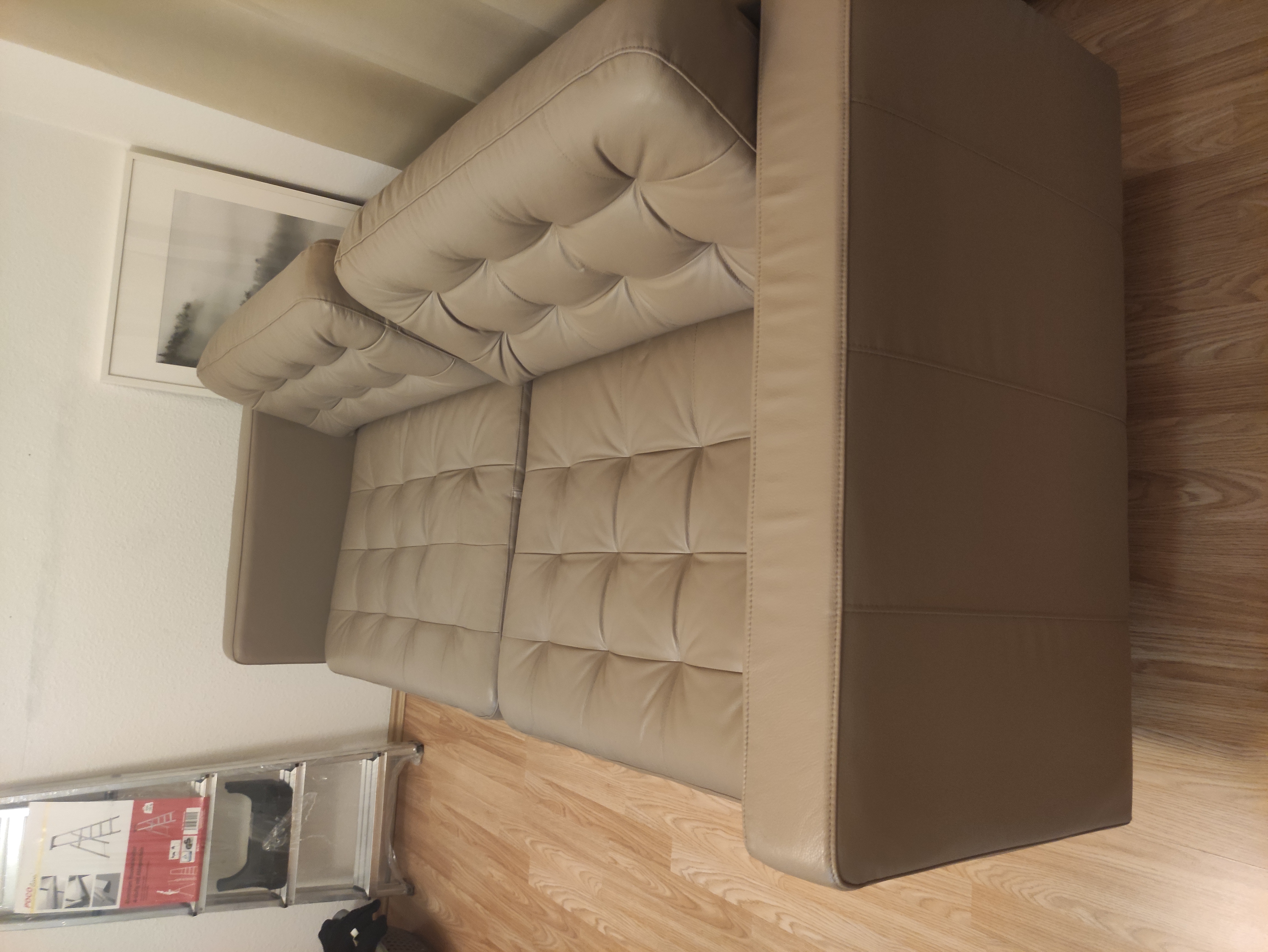 Landskrona Sofa 3-Sitzer Leder Beige