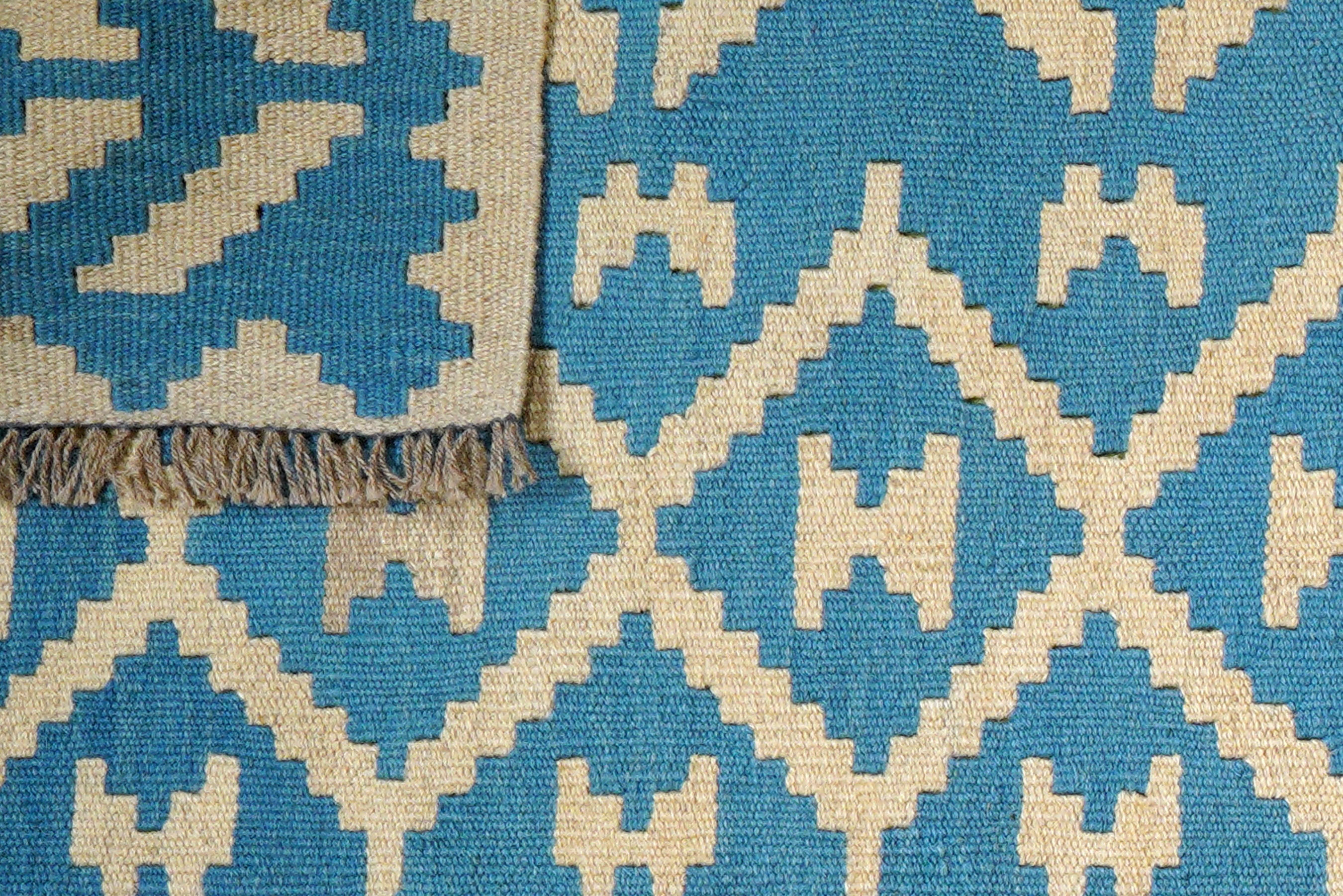 Kilim Gashgai Teppich Blau
