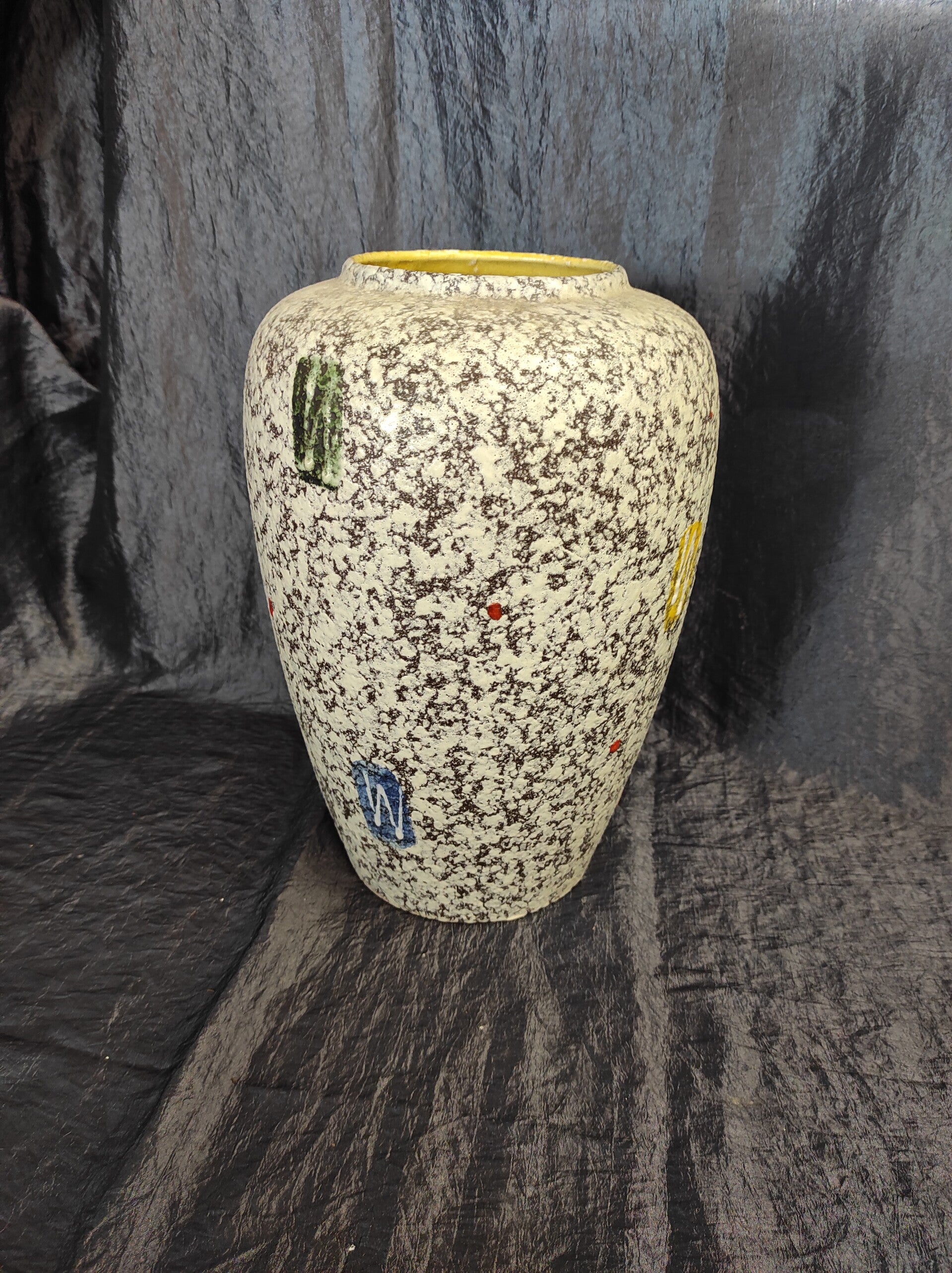 Vintage Vase Keramik Mehrfarbig 