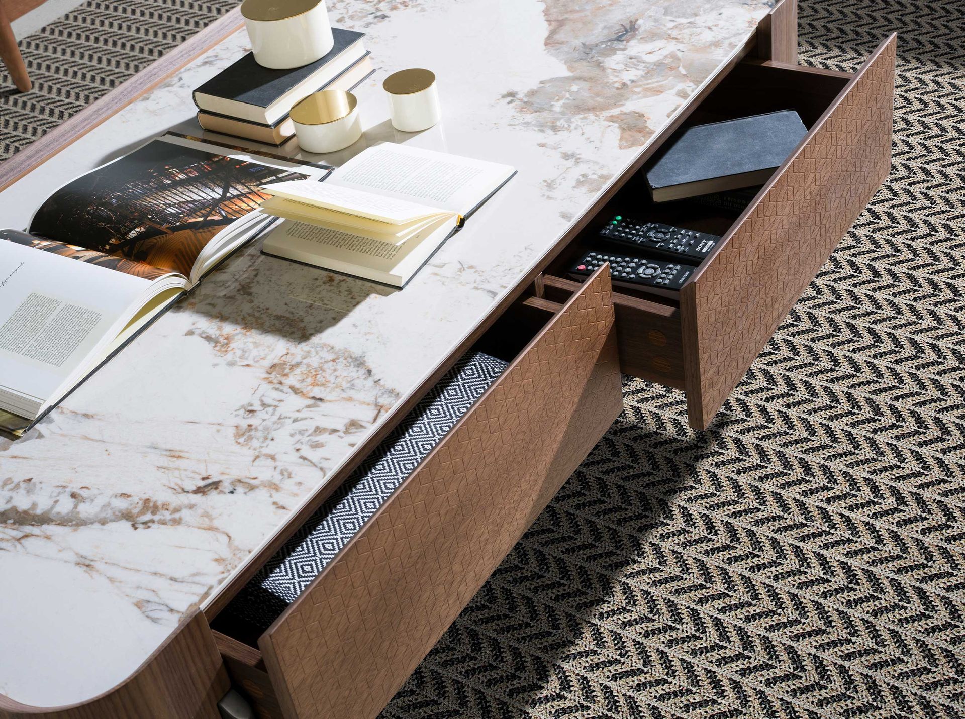 Couchtisch 2131 Porzellanmarmor Braun