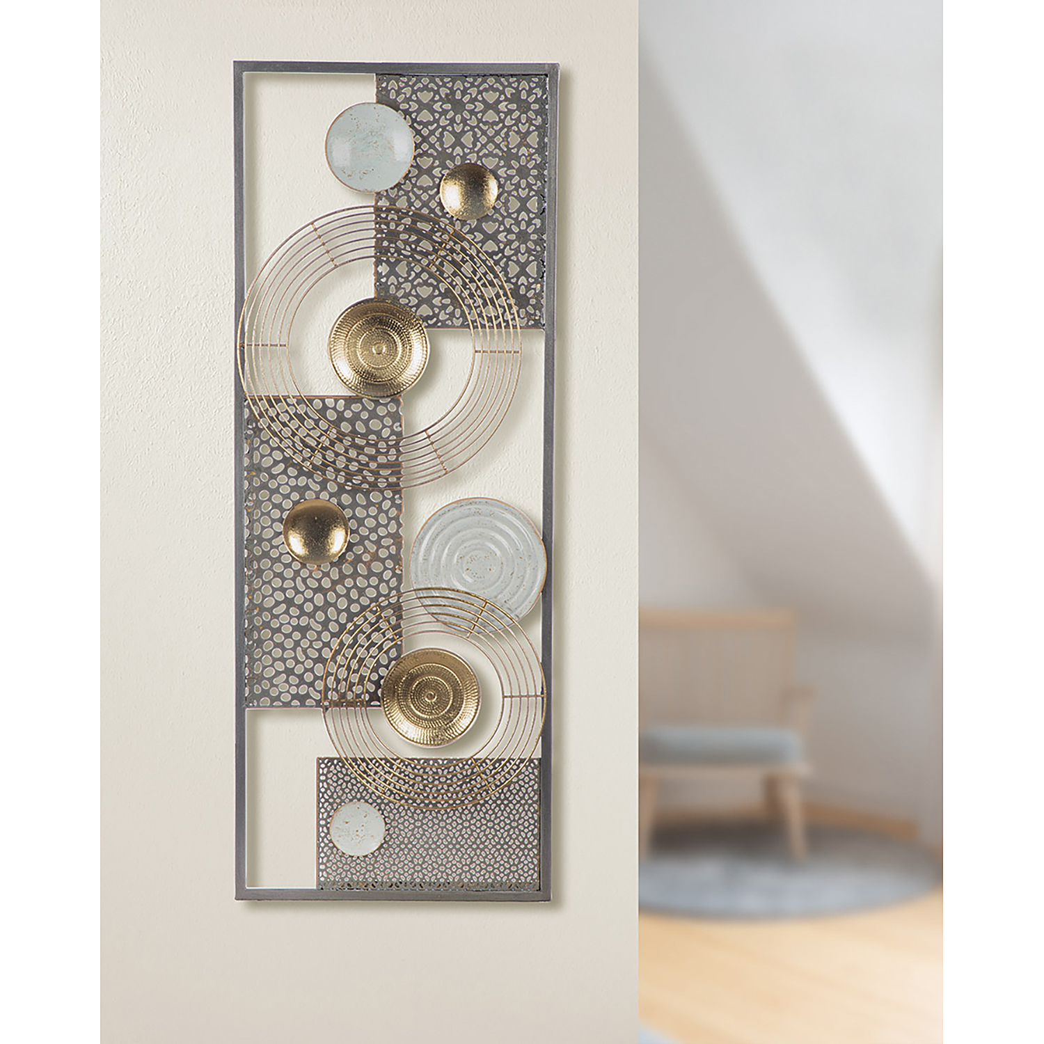 Wandrelief Marrakesch Gold / Grau / Weiß Eisen