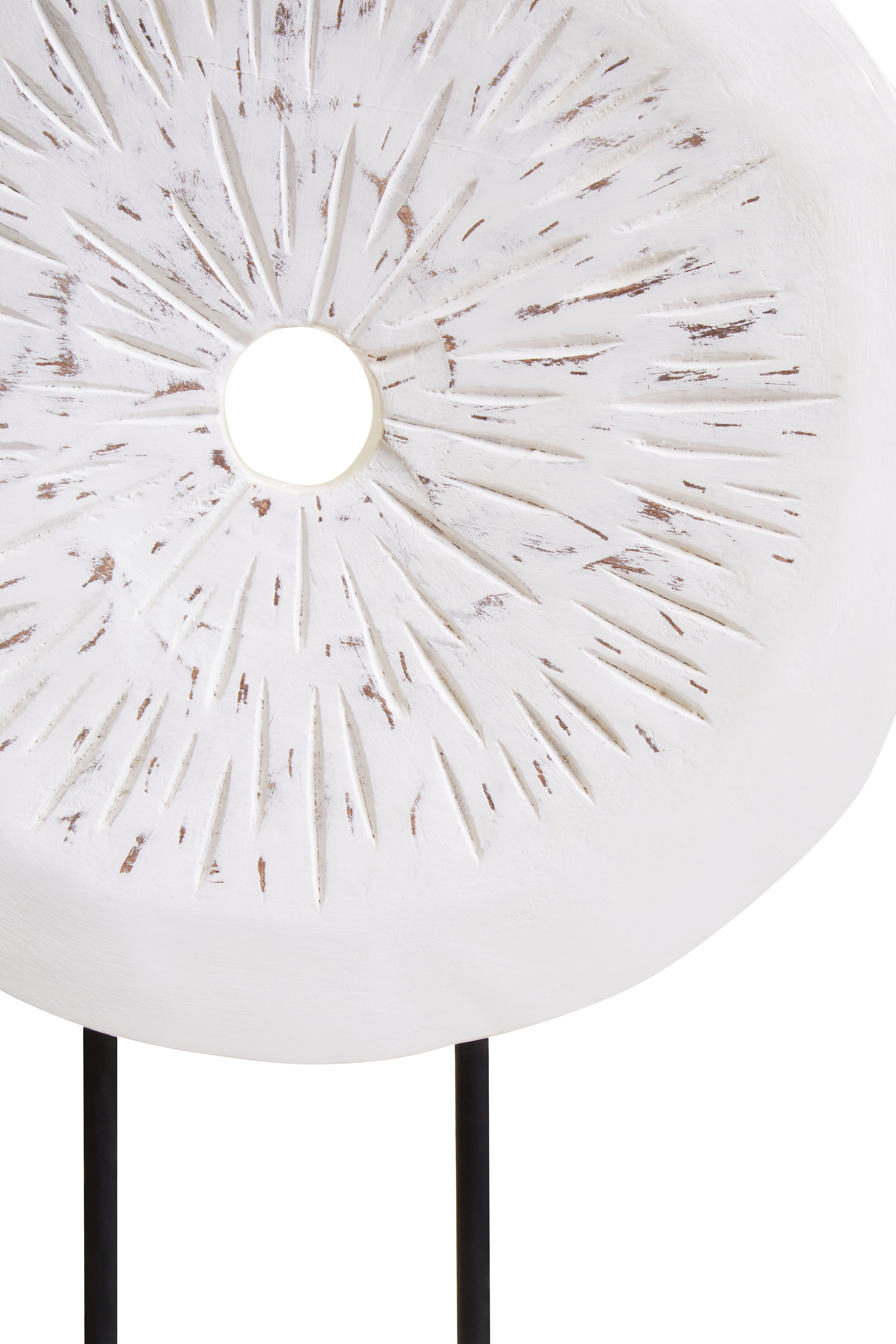 Fidel Kleine Distressed White Mangoholz Skulptur
