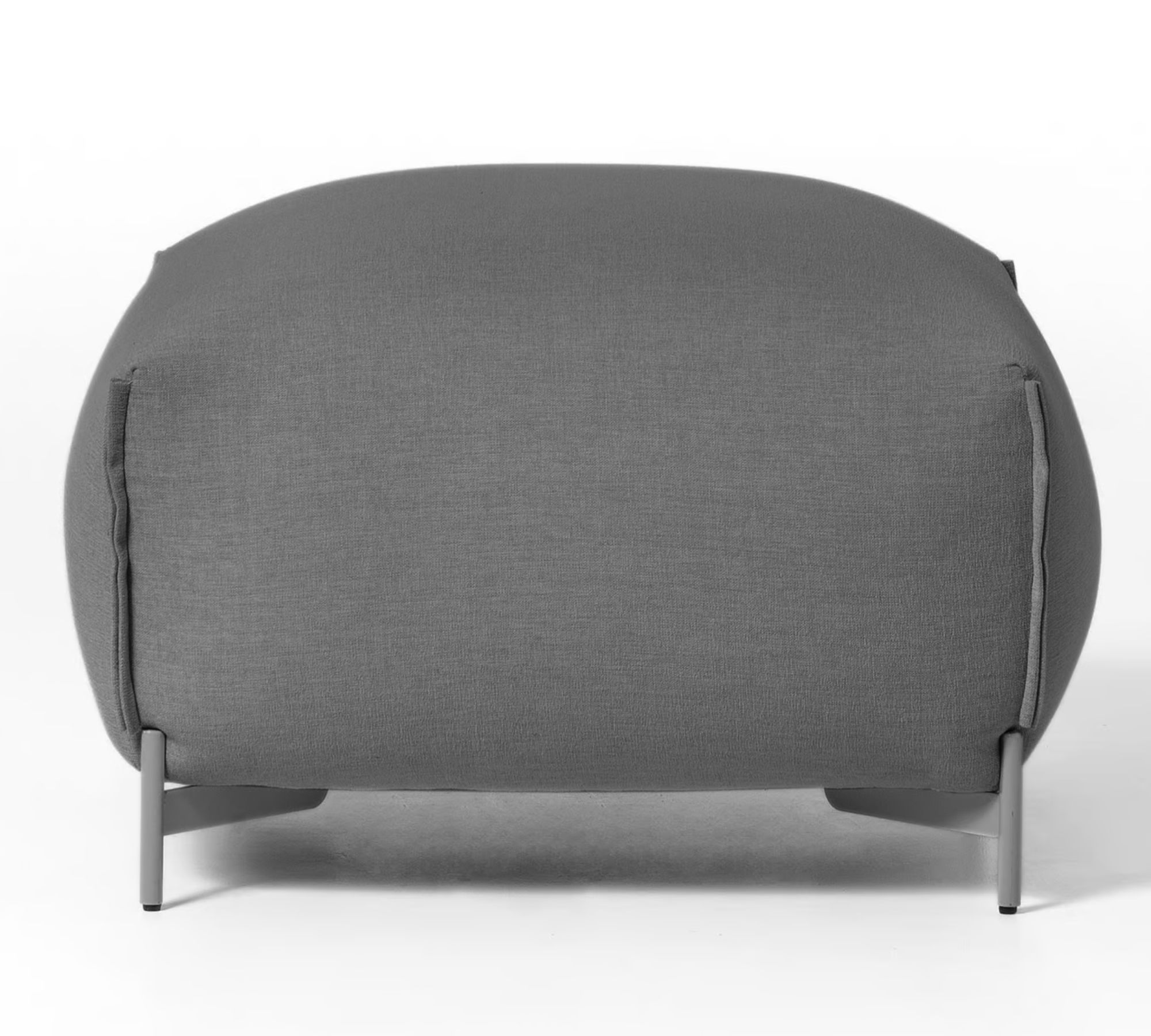 Mochi Pouf Textile Metal Grey