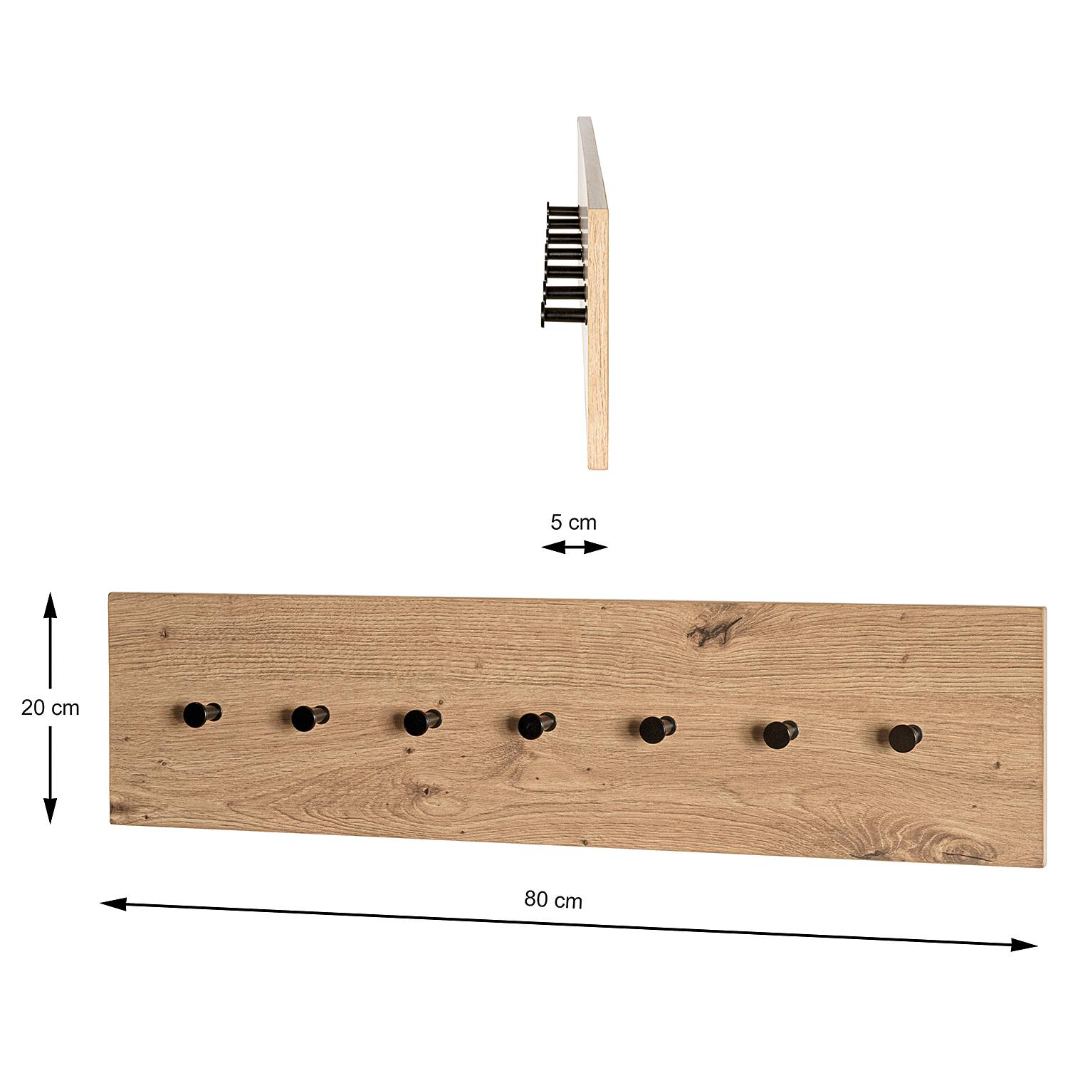 Garderobenpaneel Dunnet Braun